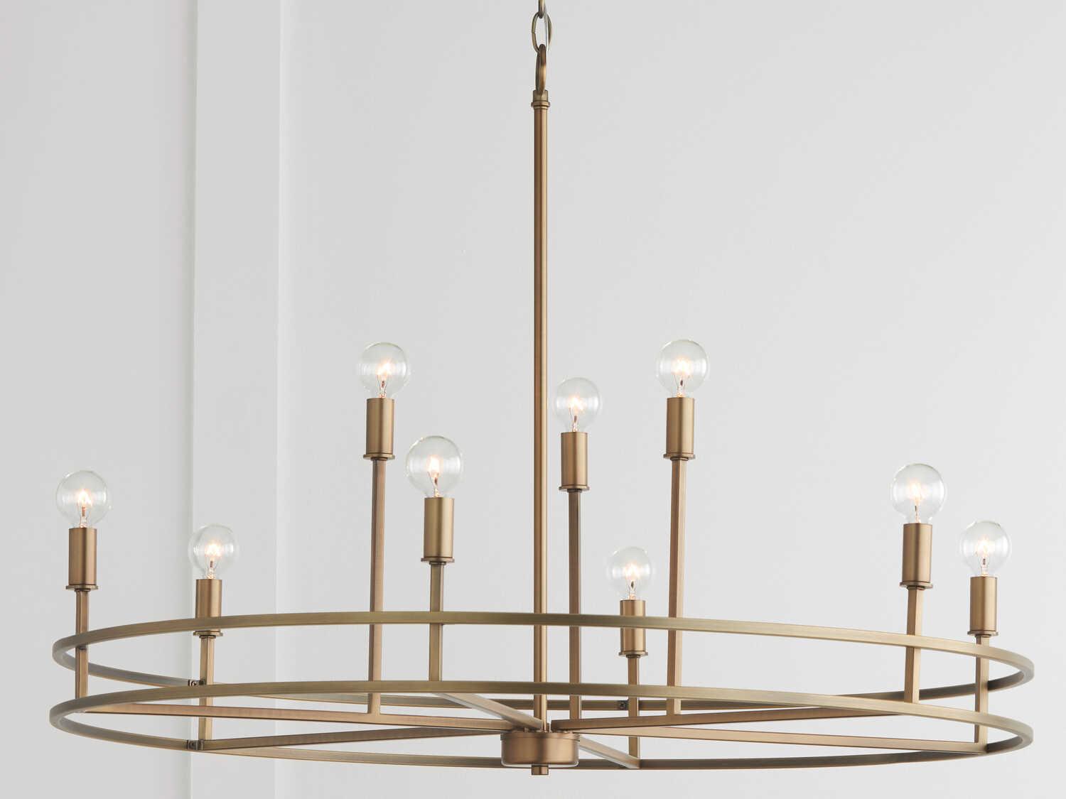 Capital Lighting Fuller 9-Light Aged Brass Candelabra Chandelier