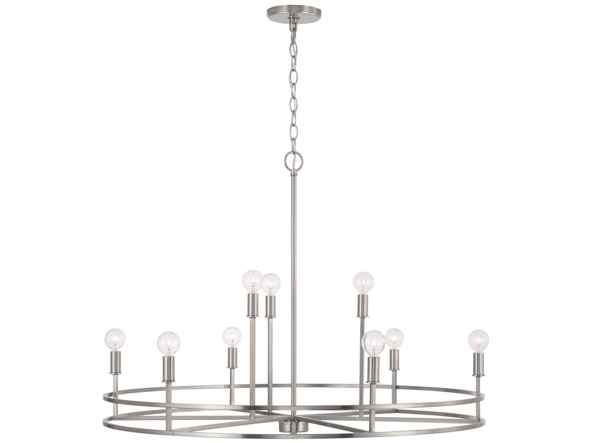 Capital Lighting Fuller 9-Light Brushed Nickel Candelabra Chandelier