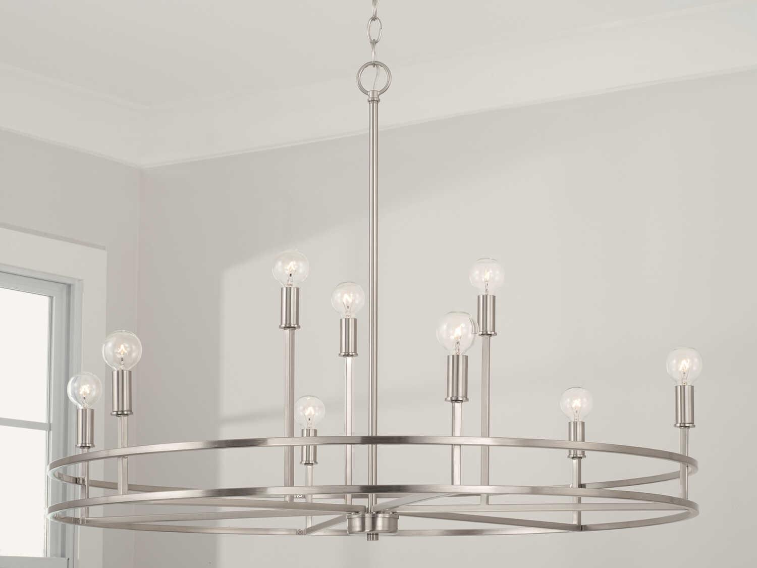 Capital Lighting Fuller 9-Light Brushed Nickel Candelabra Chandelier