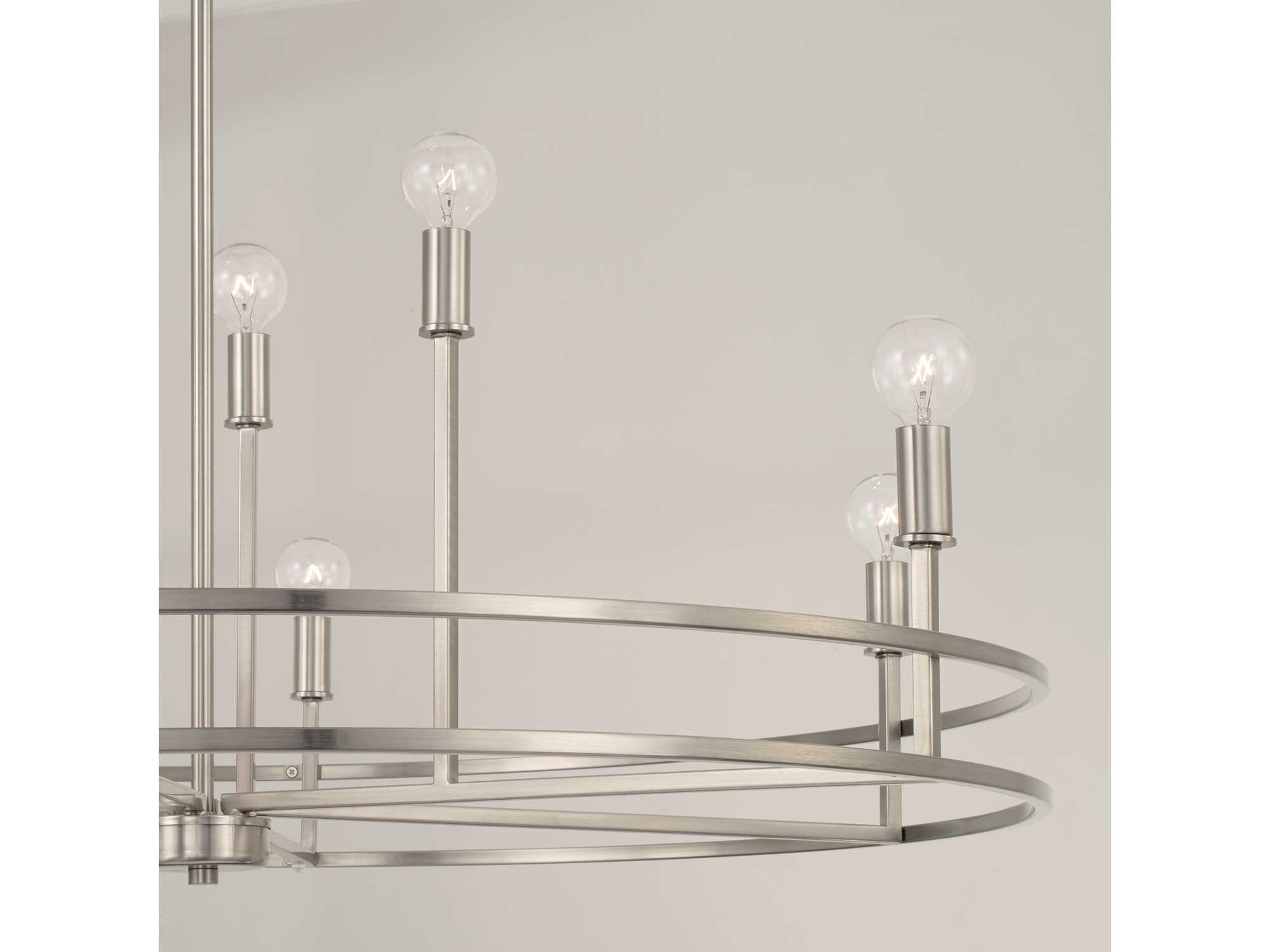 Capital Lighting Fuller 9-Light Brushed Nickel Candelabra Chandelier