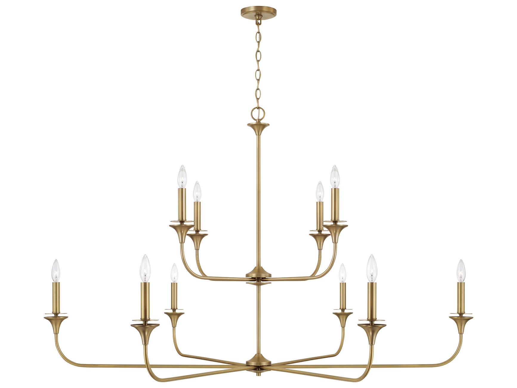 Capital Lighting Presley 10-light Aged Brass Candelabra Chandelier