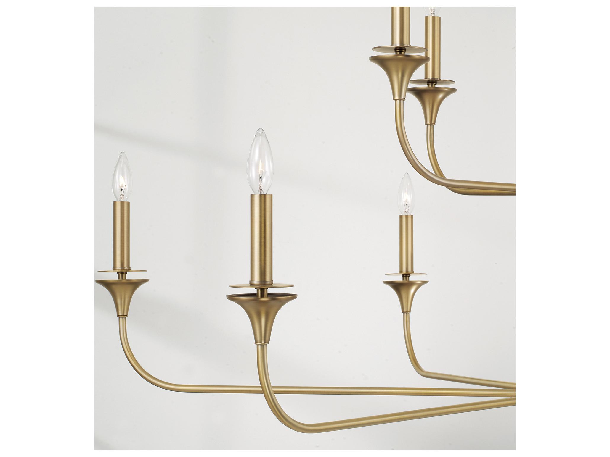 Capital Lighting Presley 10-light Aged Brass Candelabra Chandelier
