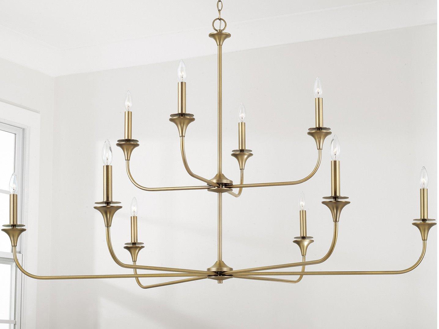 Capital Lighting Presley 10-light Aged Brass Candelabra Chandelier