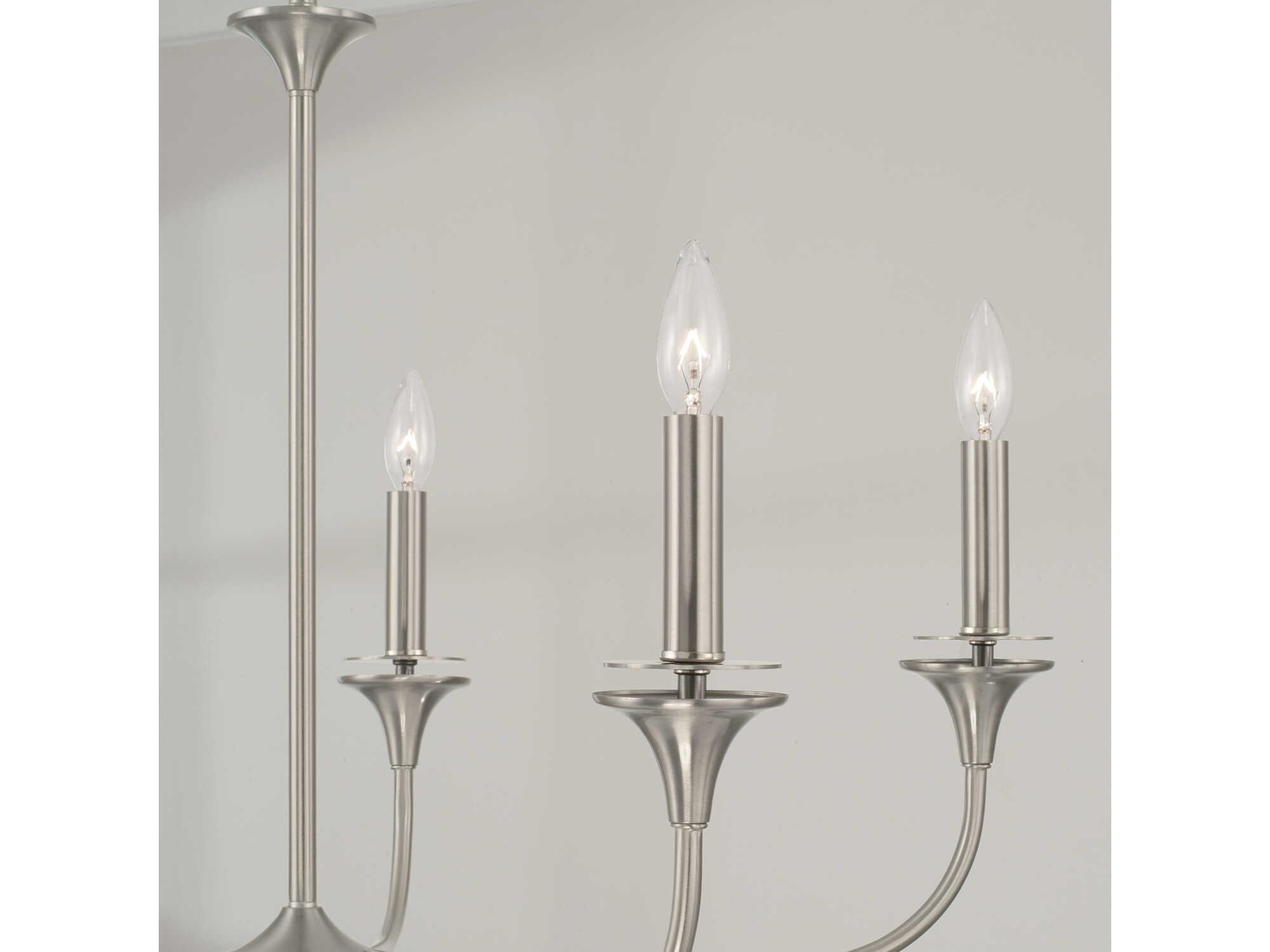Capital Lighting Presley 5-Light Brushed Nickel Candelabra Chandelier