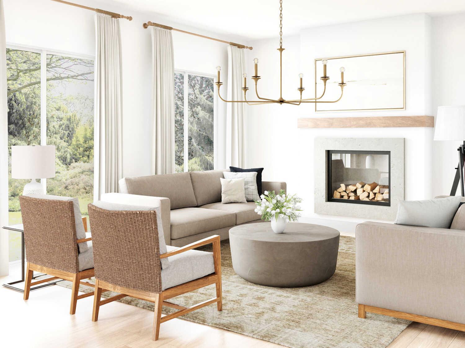 Capital Lighting Presley 6-Light Aged Brass Candelabra Chandelier