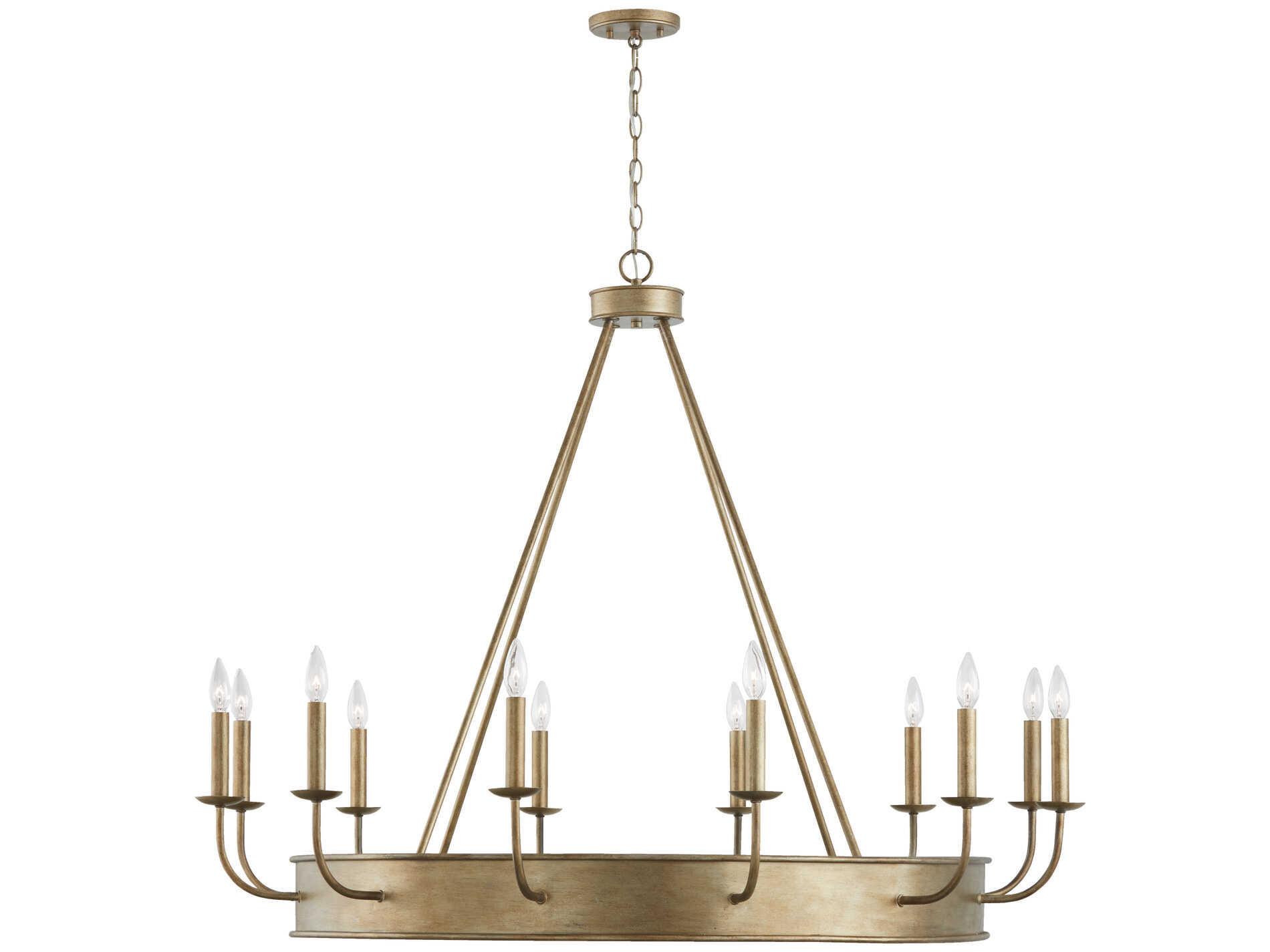 Capital Lighting Nole 12-Light Mystic Luster Brass Candelabra Chandelier