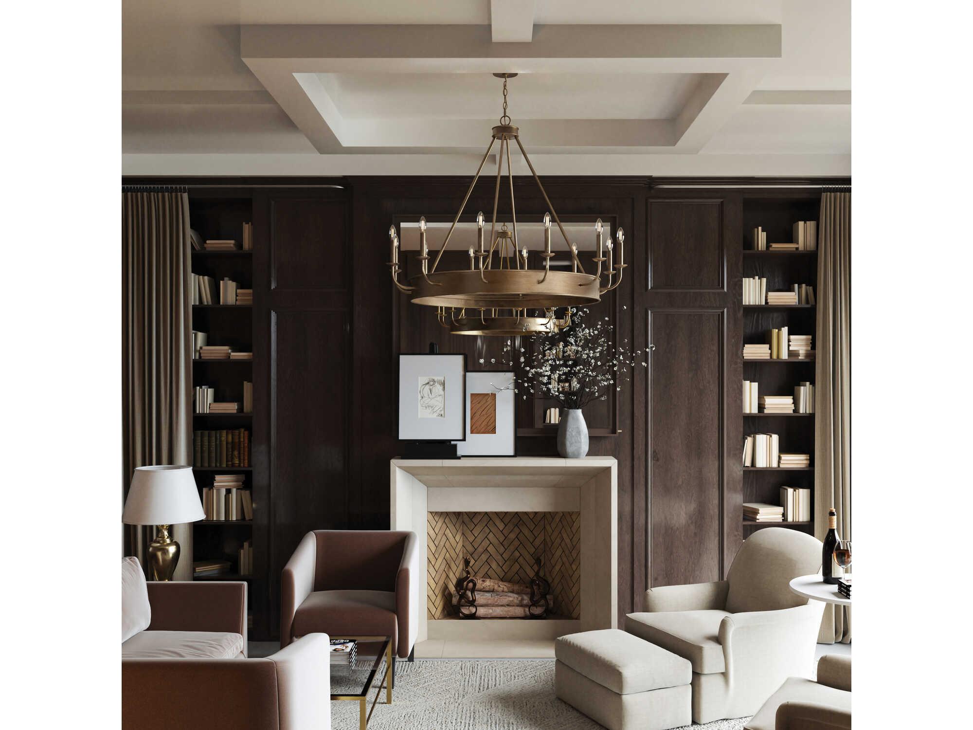 Capital Lighting Nole 12-Light Mystic Luster Brass Candelabra Chandelier