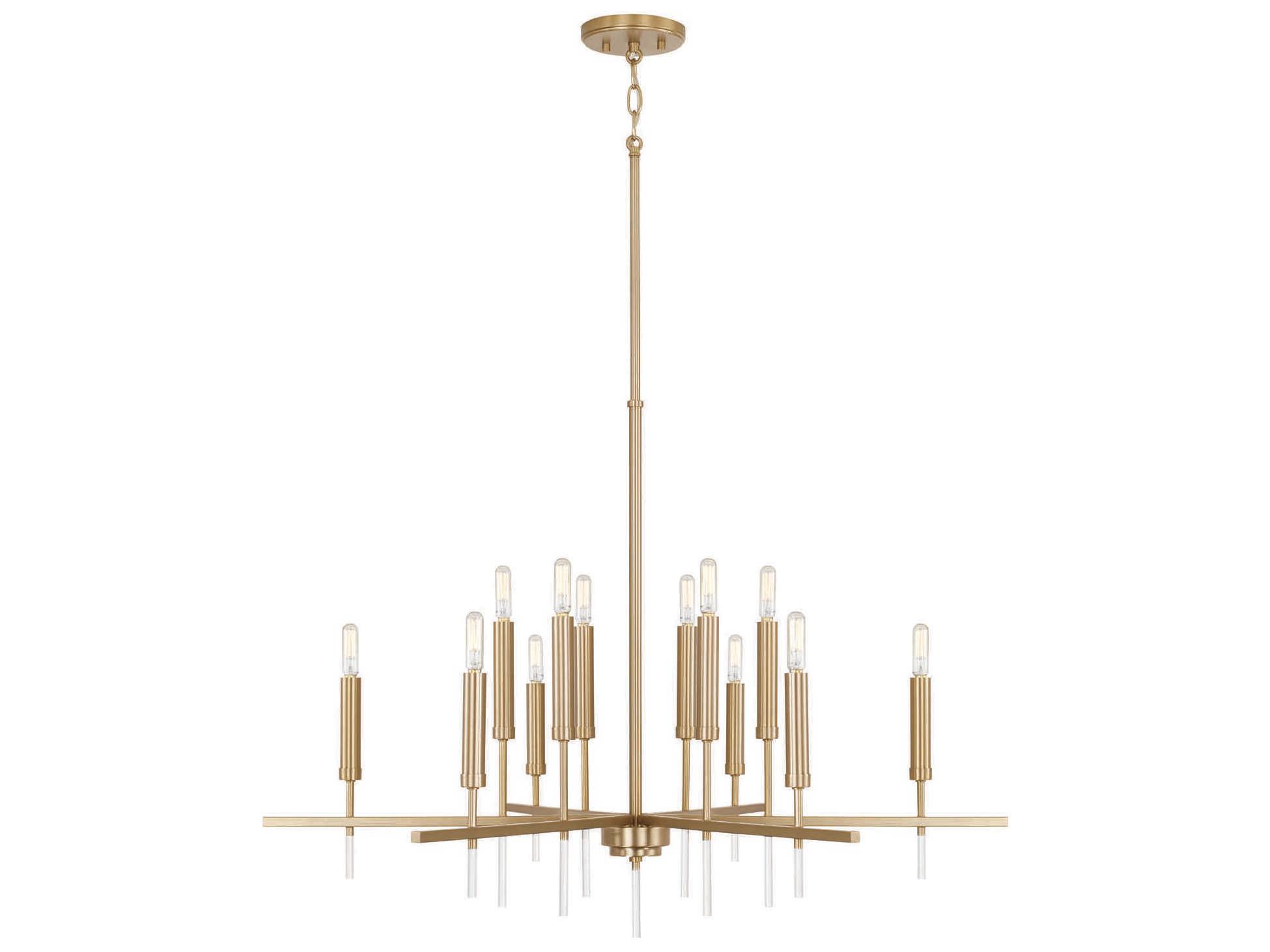 Capital Lighting Elora 12-Light Matte Brass Candelabra Chandelier