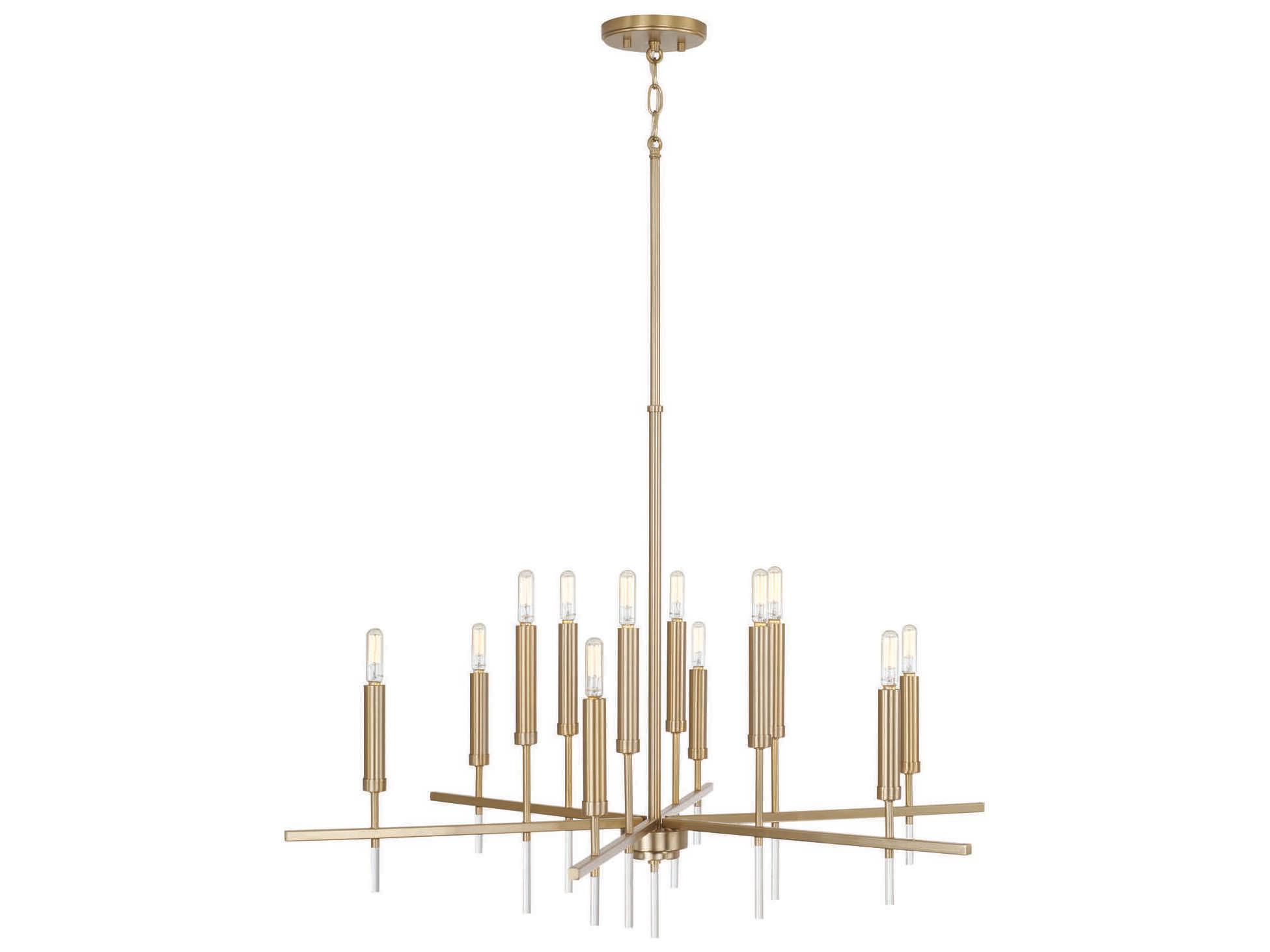 Capital Lighting Elora 12-Light Matte Brass Candelabra Chandelier