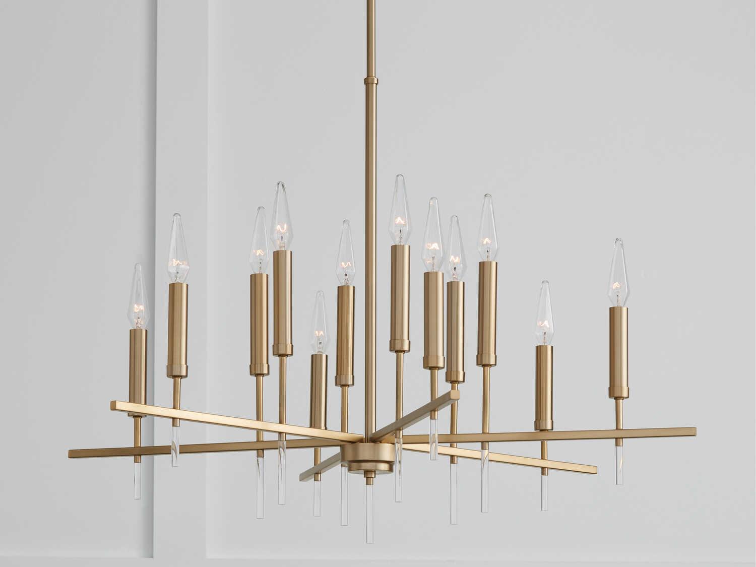 Capital Lighting Elora 12-Light Matte Brass Candelabra Chandelier