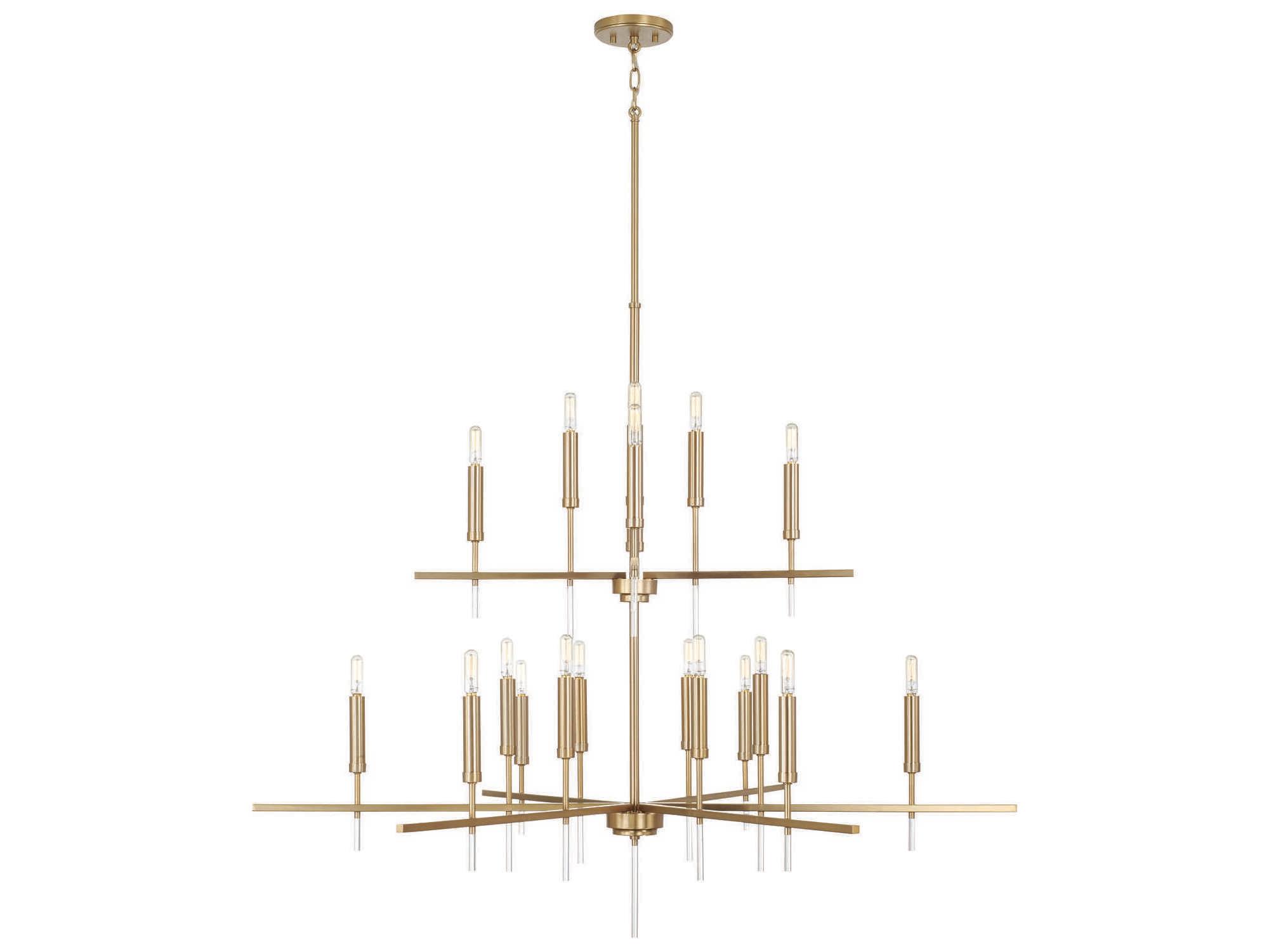 Capital Lighting Elora 20-Light Matte Brass Candelabra Tiered Chandelier