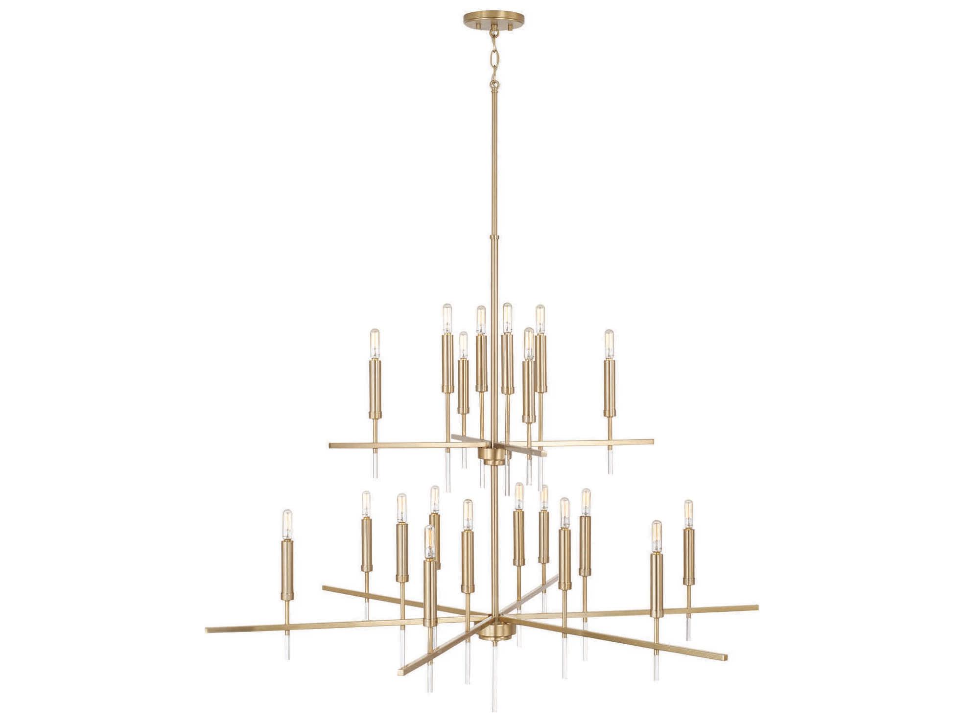 Capital Lighting Elora 20-Light Matte Brass Candelabra Tiered Chandelier