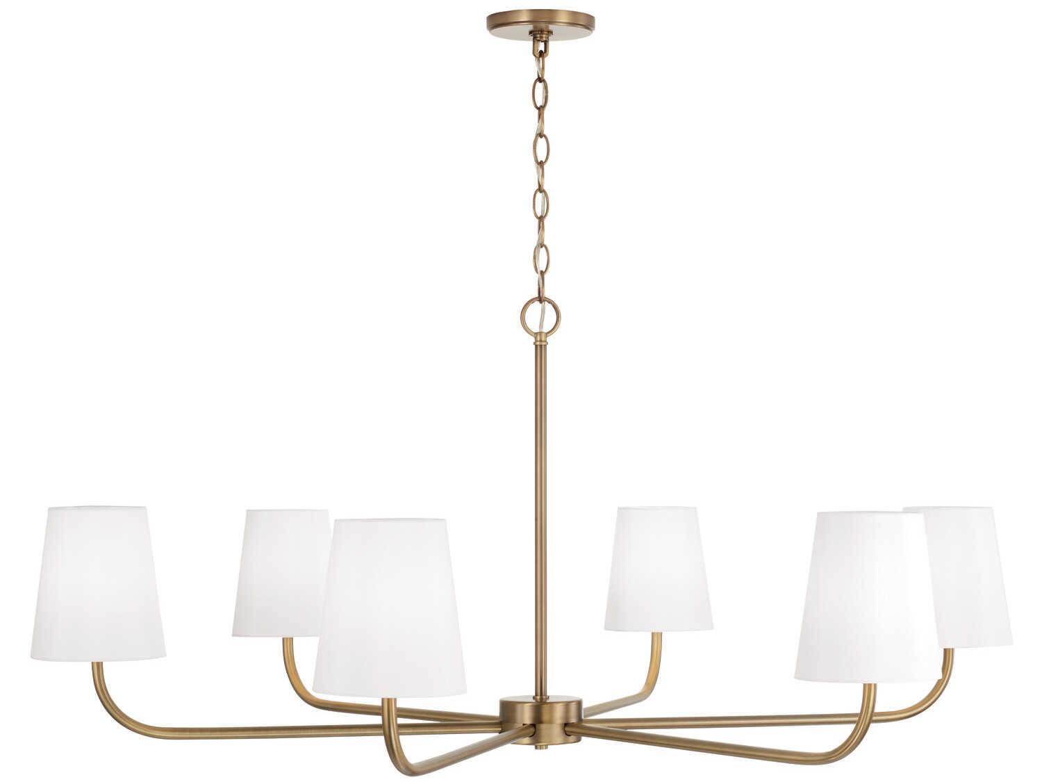 Capital Lighting Brody 6-Light Aged Brass Empire Chandelier