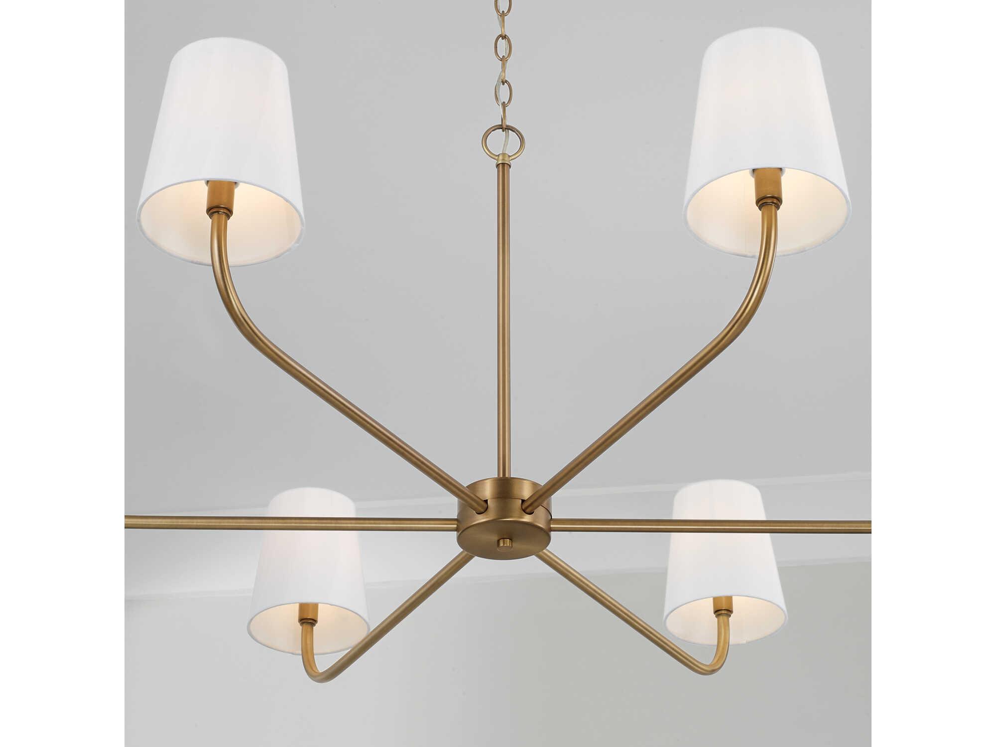 Capital Lighting Brody 6-Light Aged Brass Empire Chandelier