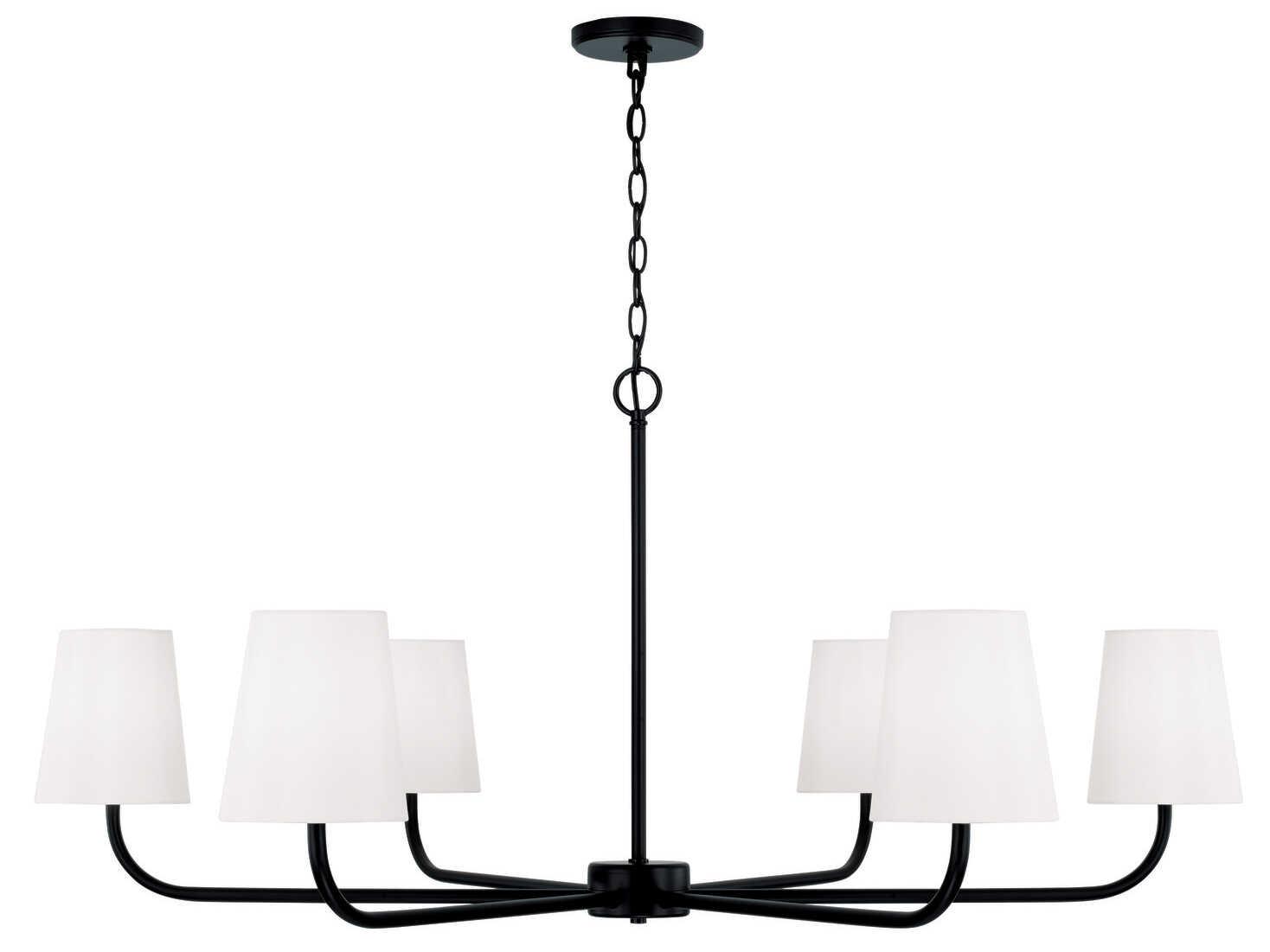 Capital Lighting Brody 6-Light Matte Black Empire Chandelier