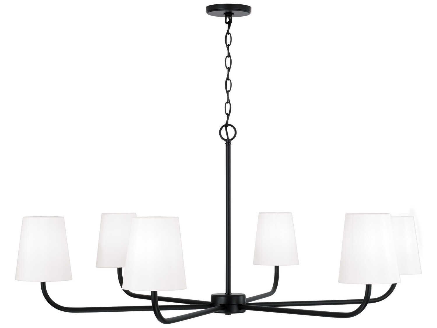 Capital Lighting Brody 6-Light Matte Black Empire Chandelier