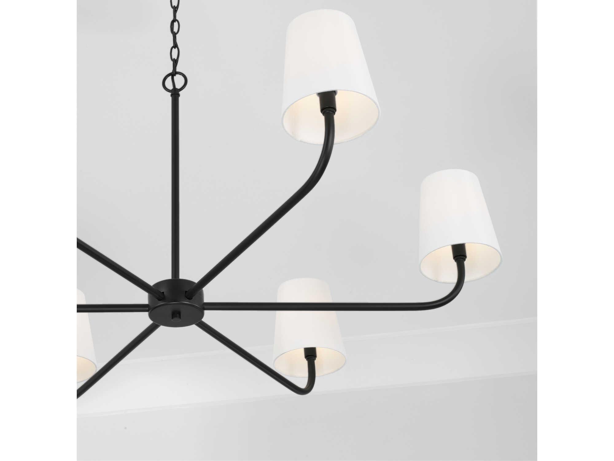 Capital Lighting Brody 6-Light Matte Black Empire Chandelier