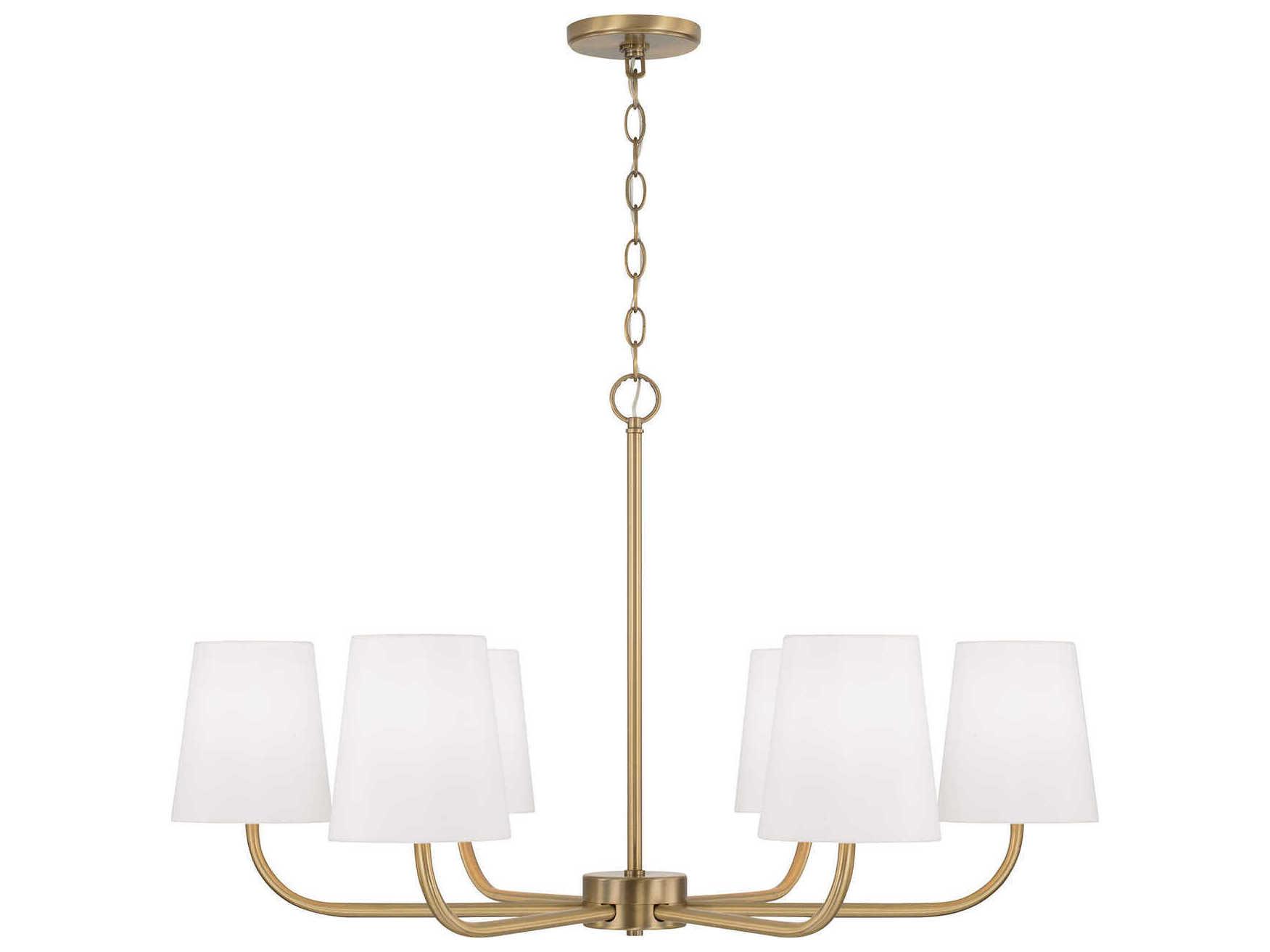 Capital Lighting Brody 6-Light Aged Brass Empire Chandelier