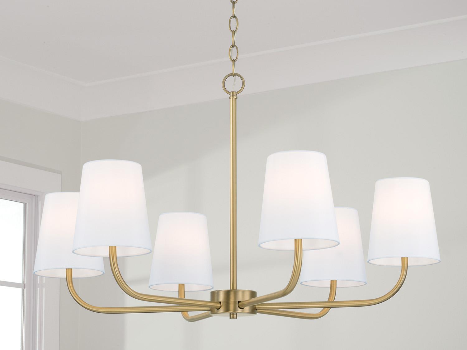 Capital Lighting Brody 6-Light Aged Brass Empire Chandelier