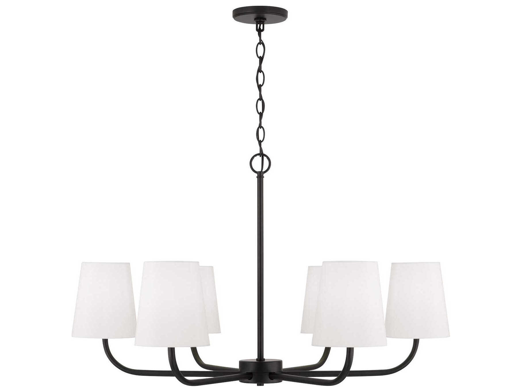 Capital Lighting Brody 6-Light Matte Black Empire Chandelier