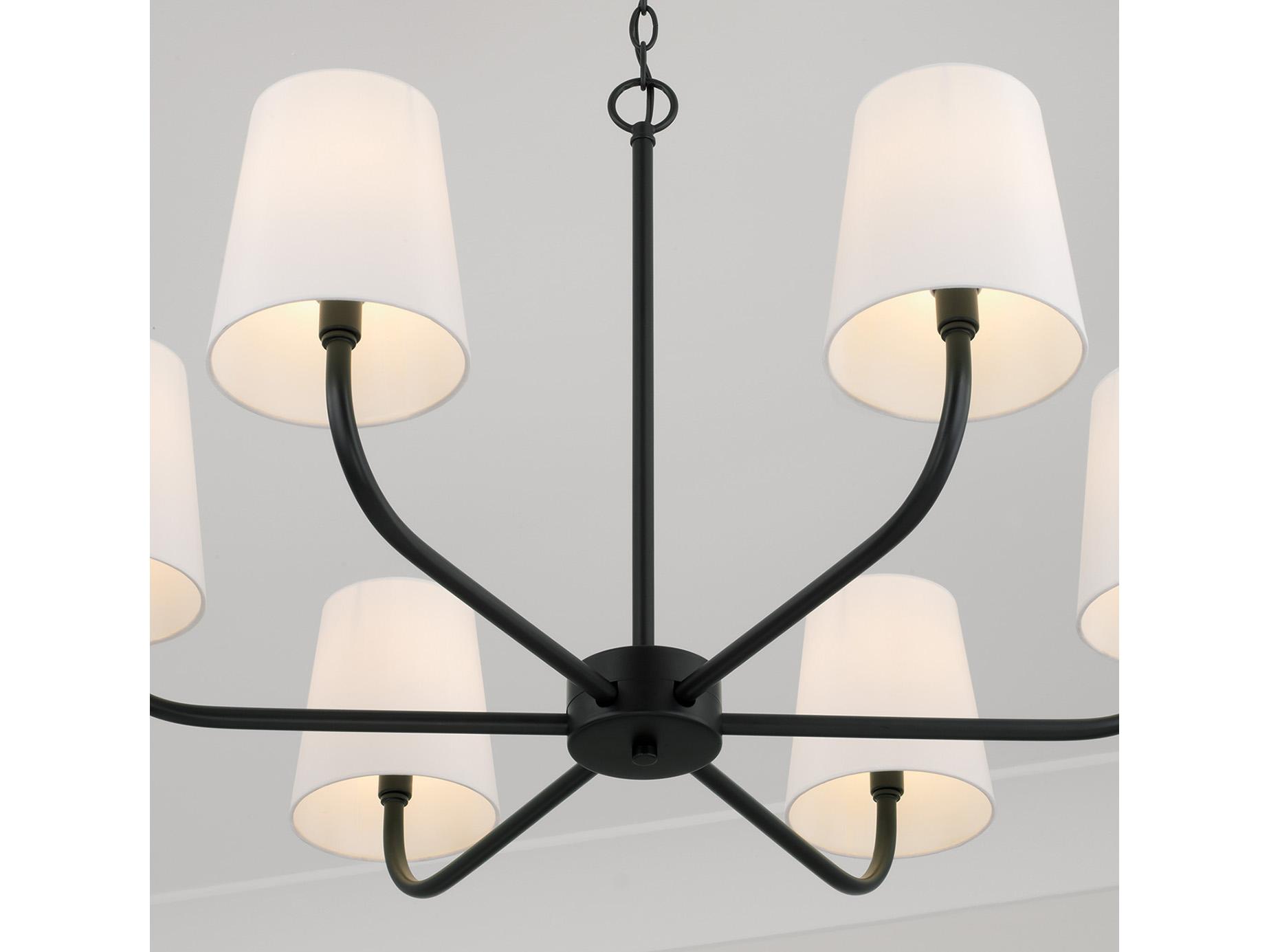 Capital Lighting Brody 6-Light Matte Black Empire Chandelier