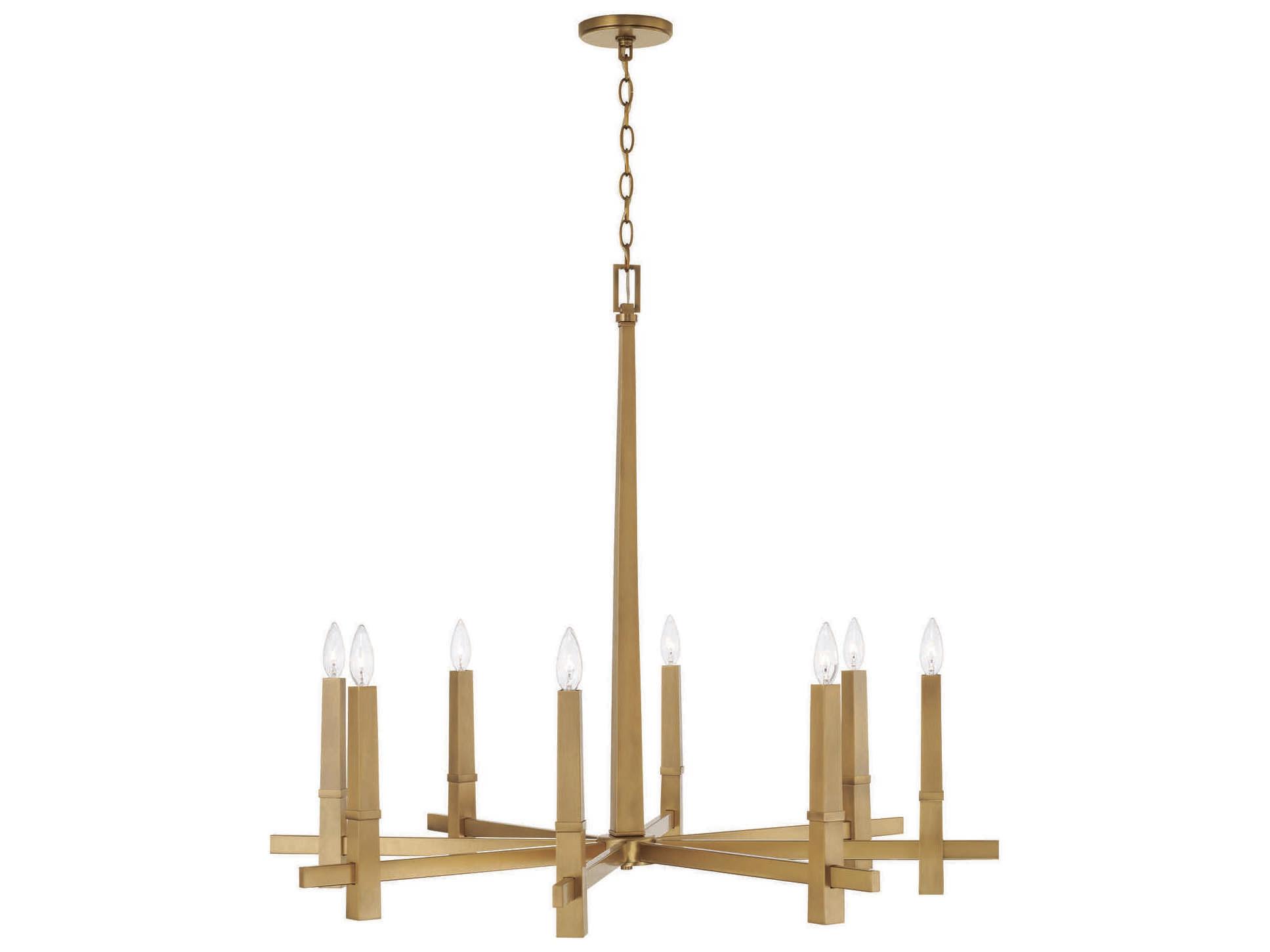 Capital Lighting Blake 8-Light Aged Brass Candelabra Chandelier