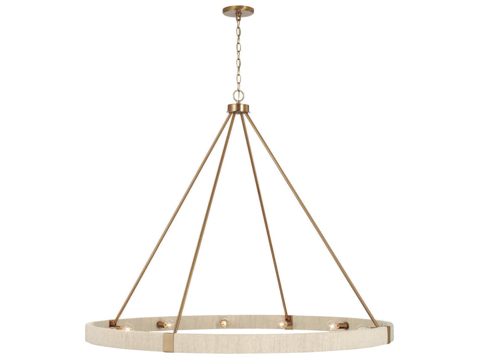 Capital Lighting Delaney 12-Light Matte Brass Candelabra Round Chandelier