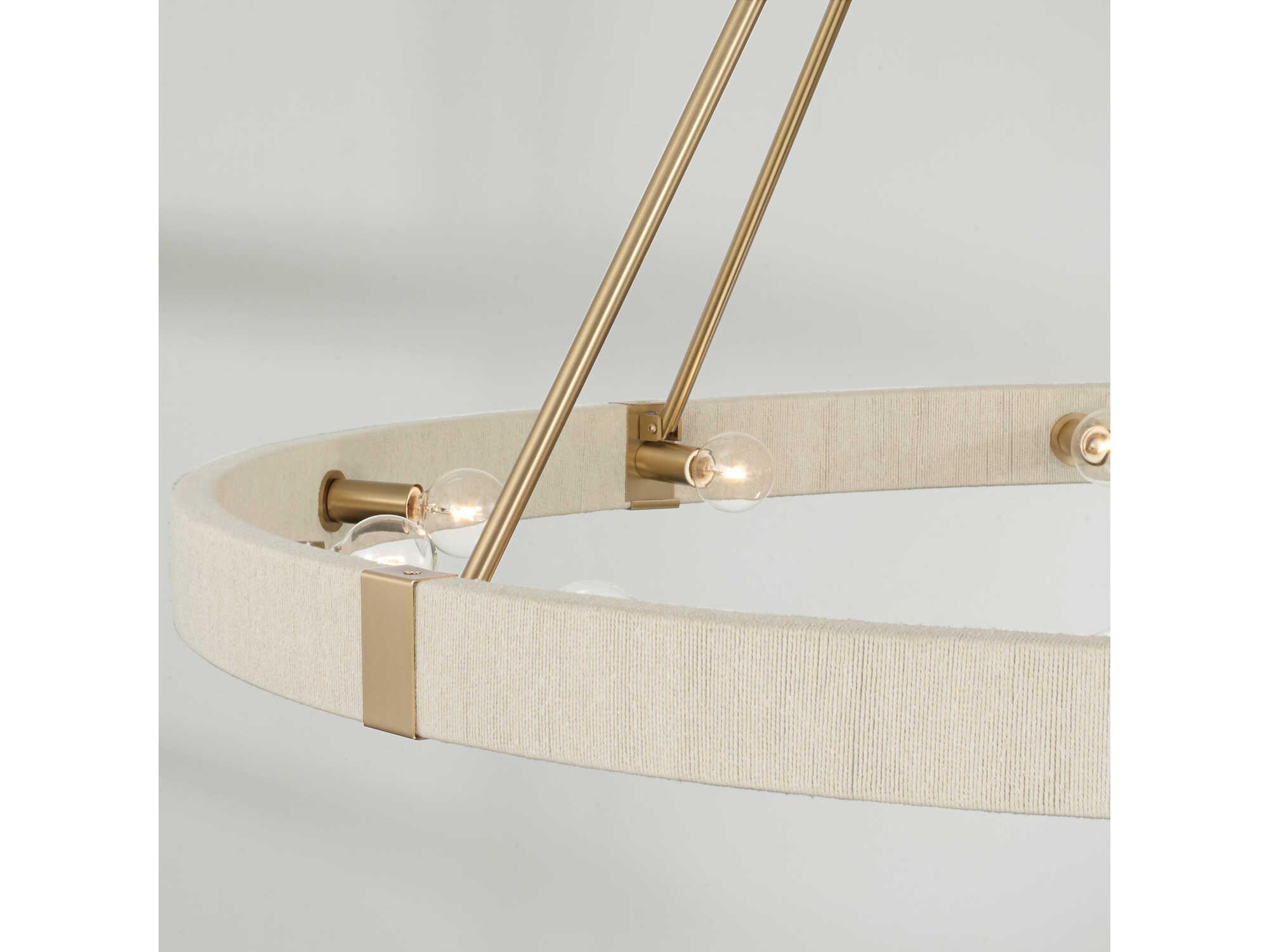 Capital Lighting Delaney 12-Light Matte Brass Candelabra Round Chandelier