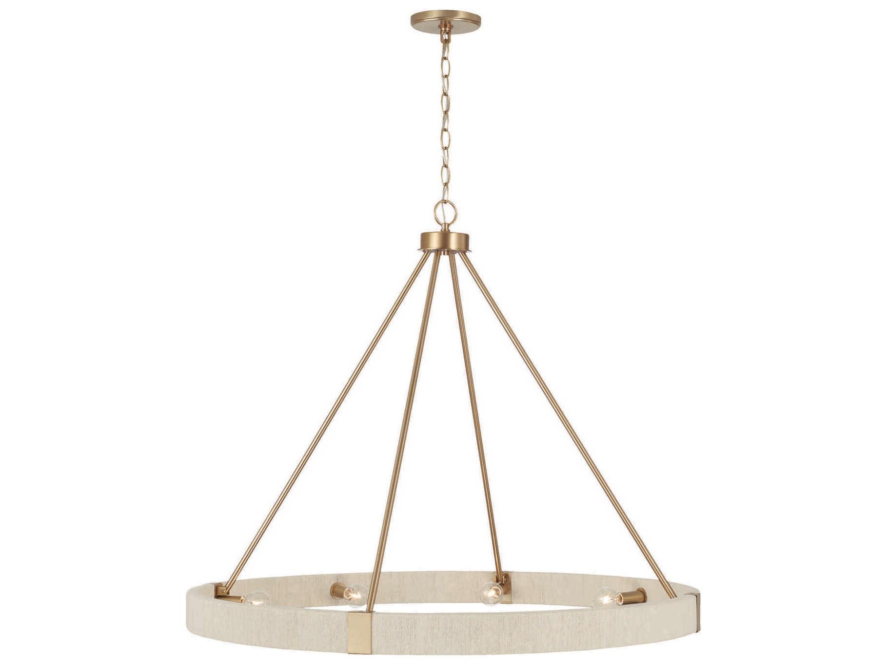Capital Lighting Delaney 8-Light Matte Brass Candelabra Round Chandelier