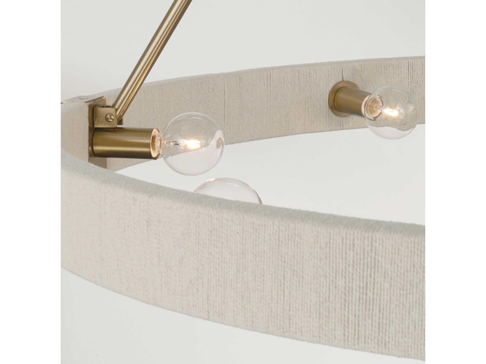 Capital Lighting Delaney 8-Light Matte Brass Candelabra Round Chandelier