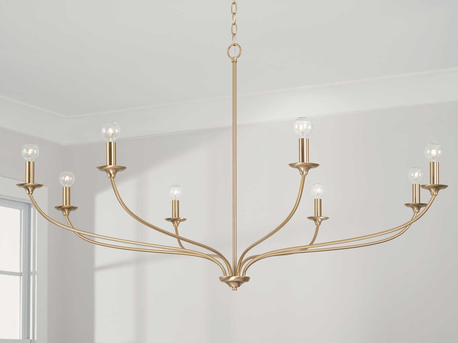 Capital Lighting Dolan 8-Light Matte Brass Candelabra Chandelier