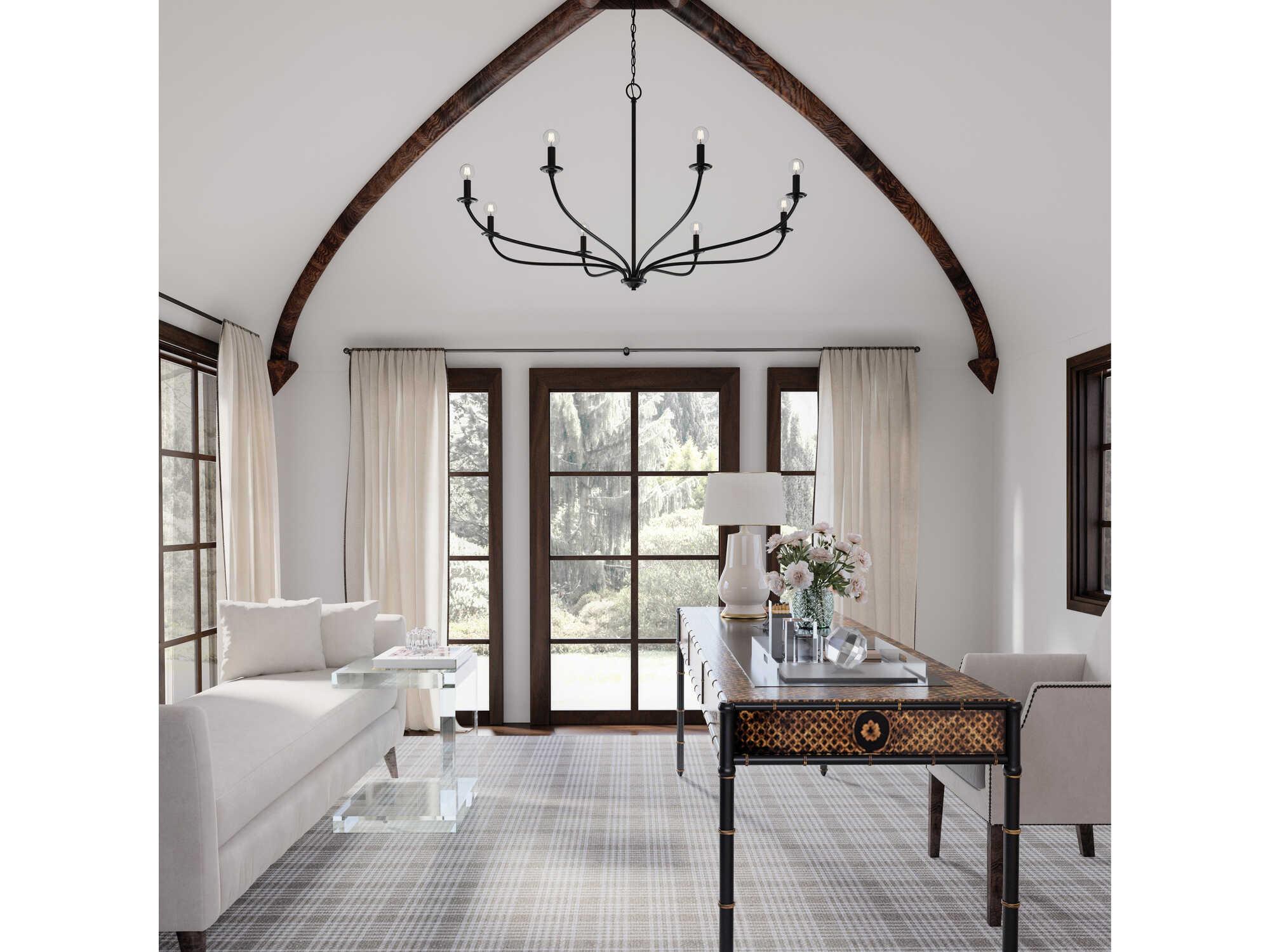 Capital Lighting Dolan 8-Light Matte Black Candelabra Chandelier