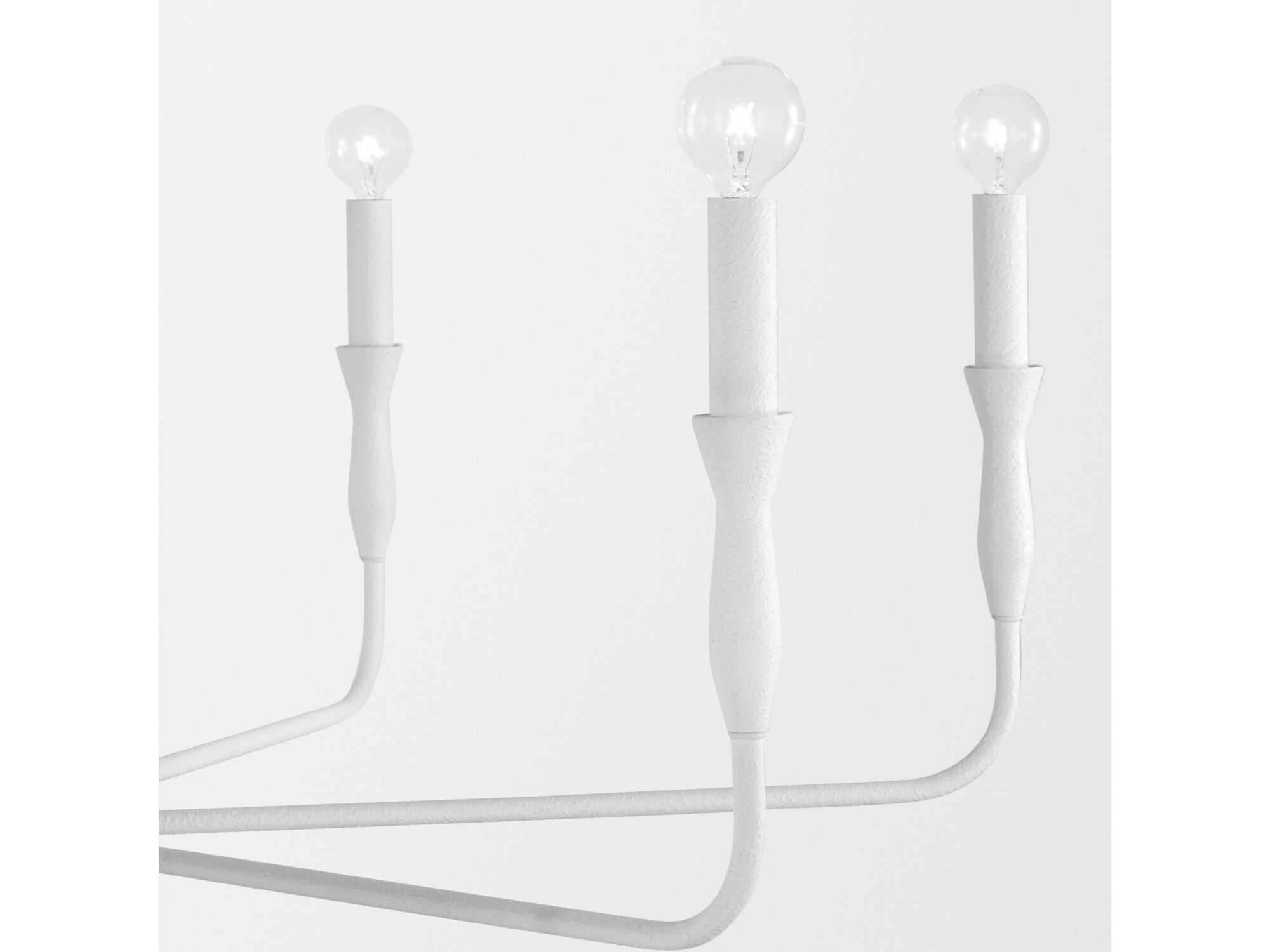 Capital Lighting Paloma 6-Light Textured White Candelabra Chandelier