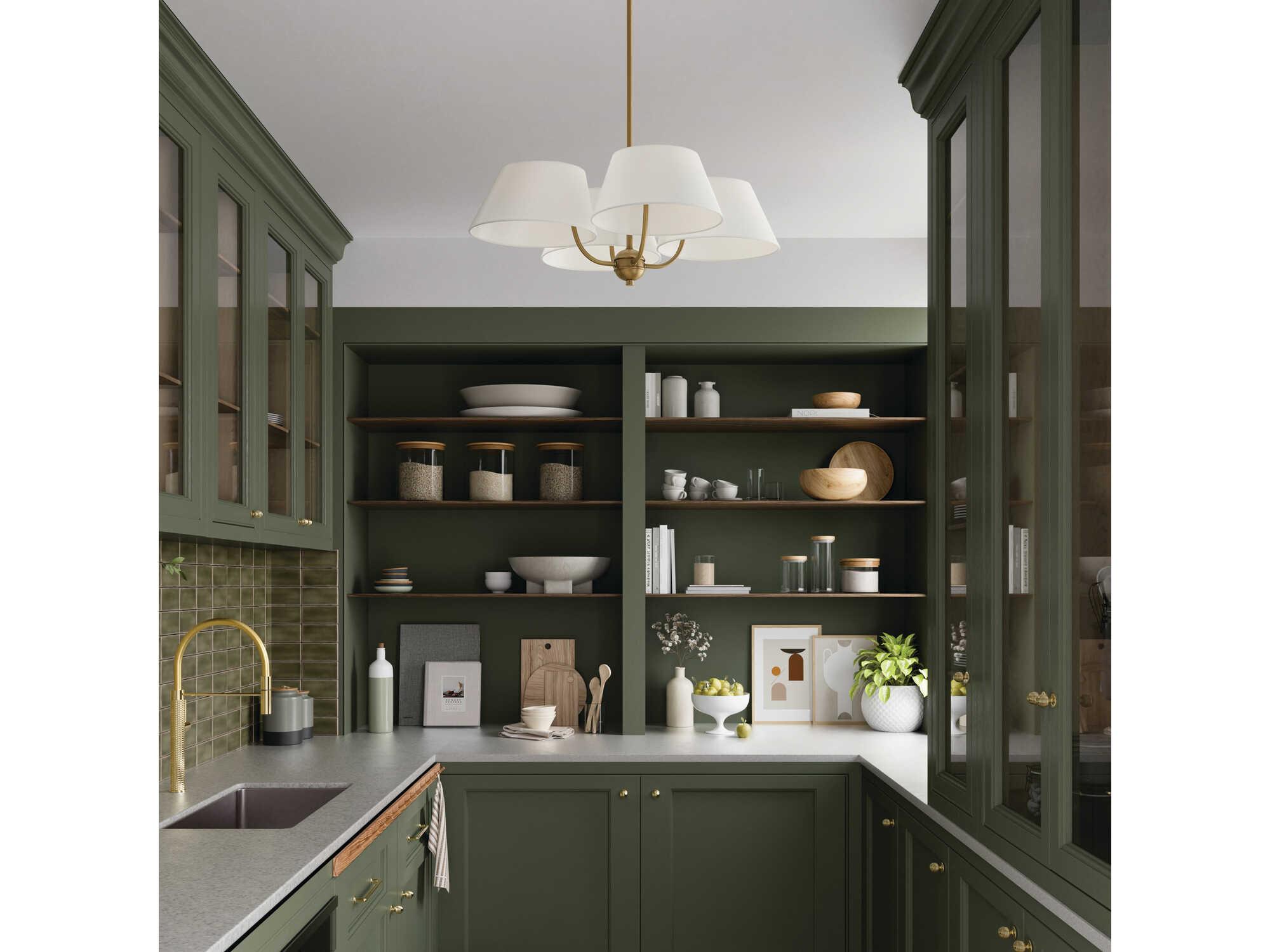 Capital Lighting Welsley 4-Light Aged Brass Candelabra Chandelier