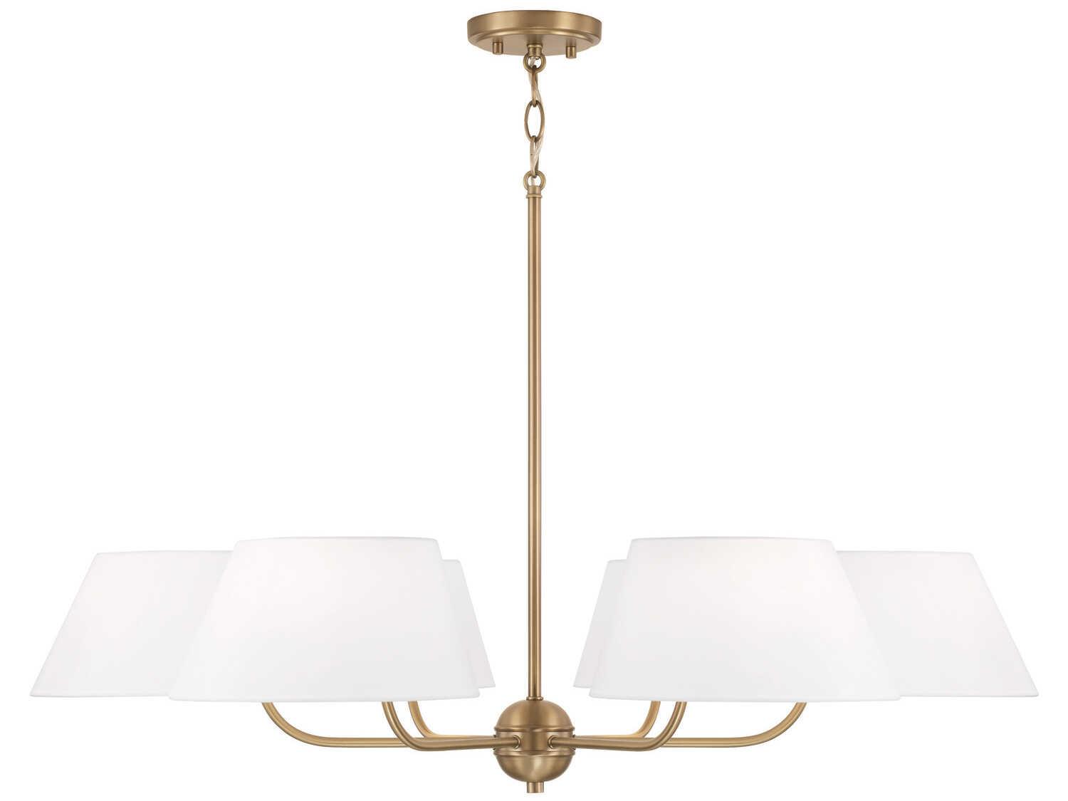 Capital Lighting Welsley 6-Light Aged Brass Empire Chandelier