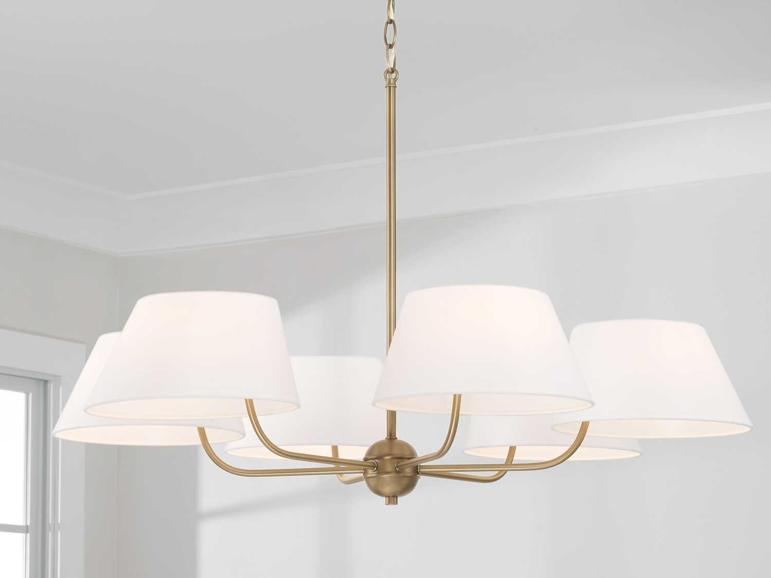 Capital Lighting Welsley 6-Light Aged Brass Empire Chandelier