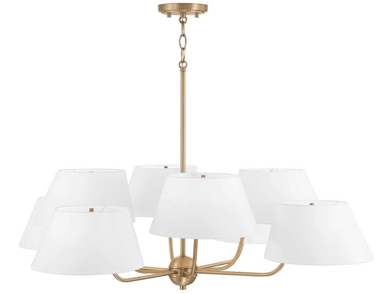 Capital Lighting Welsley 8-Light Aged Brass Empire Chandelier