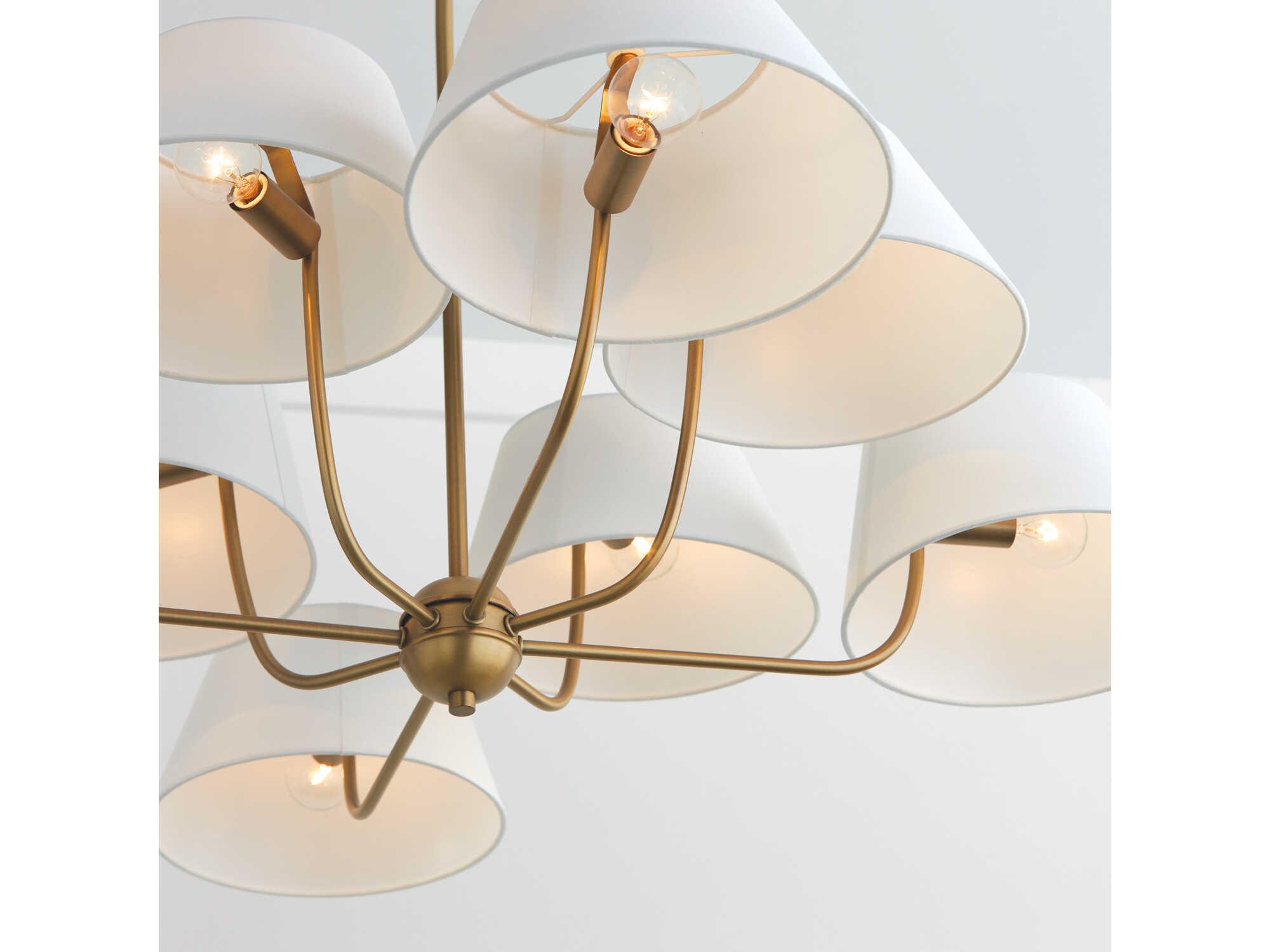 Capital Lighting Welsley 8-Light Aged Brass Empire Chandelier