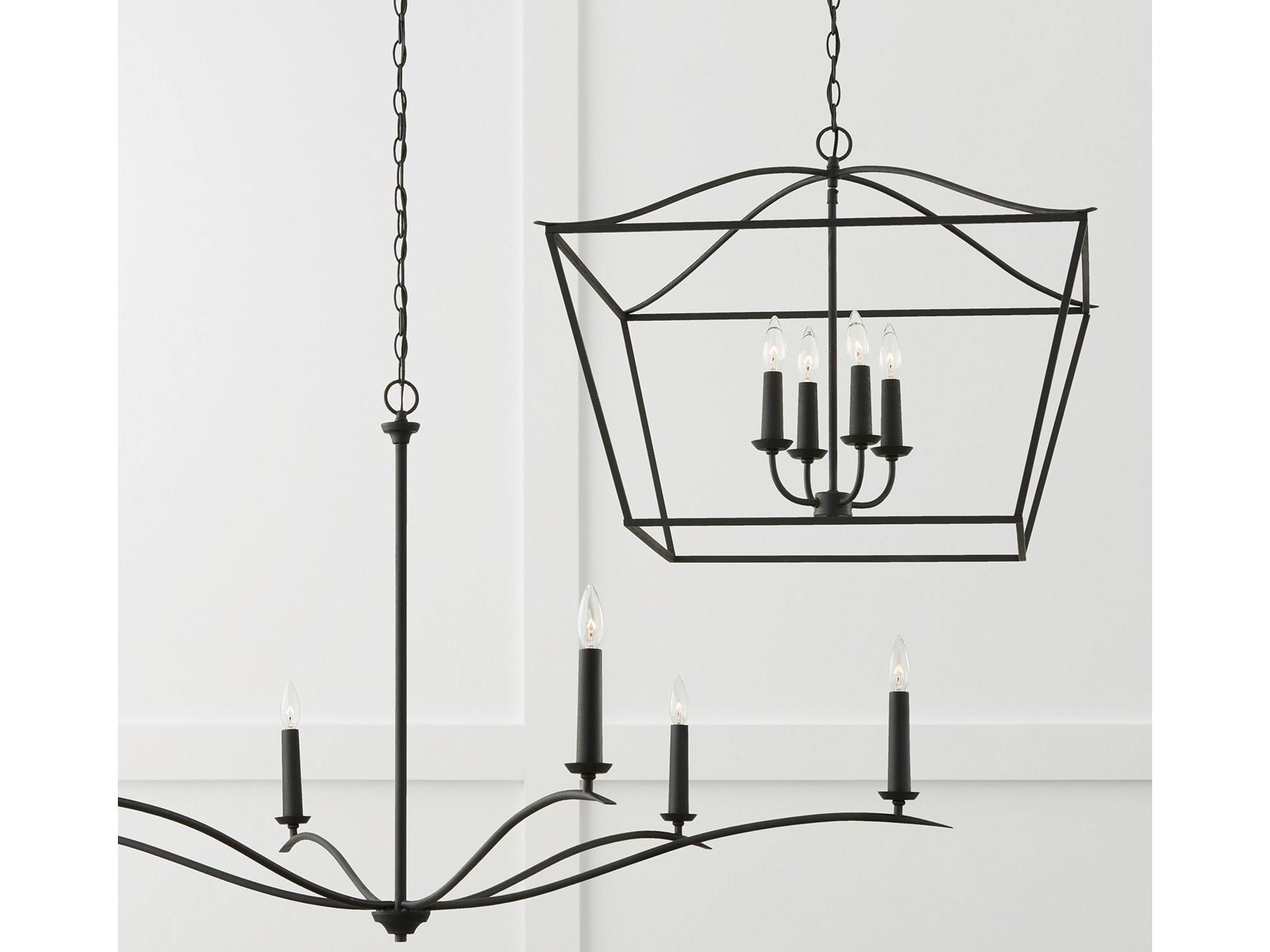 Capital Lighting Grady 6-Light Black Iron Candelabra Chandelier