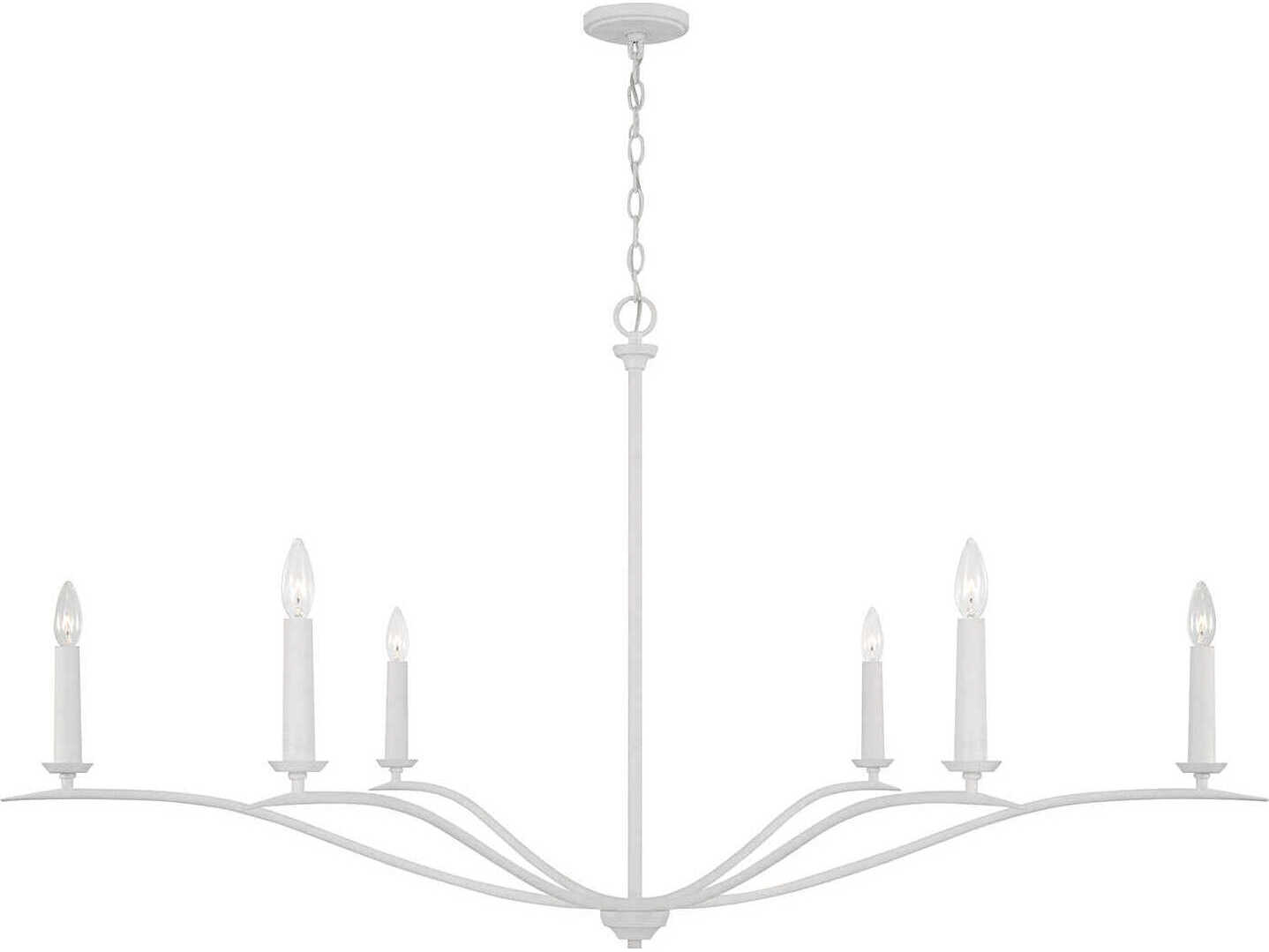 Capital Lighting Grady 6-Light Textured White Candelabra Chandelier