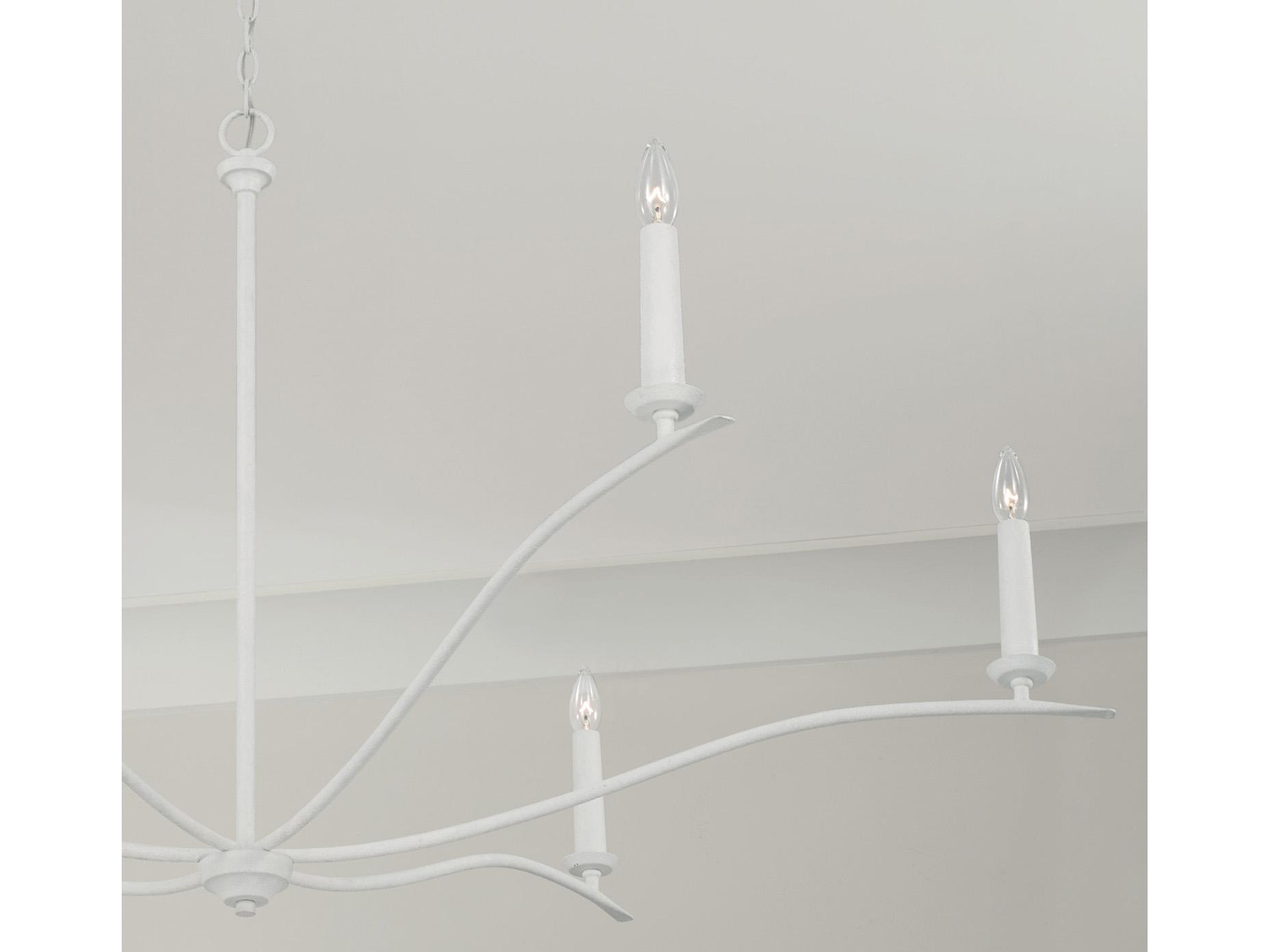 Capital Lighting Grady 6-Light Textured White Candelabra Chandelier