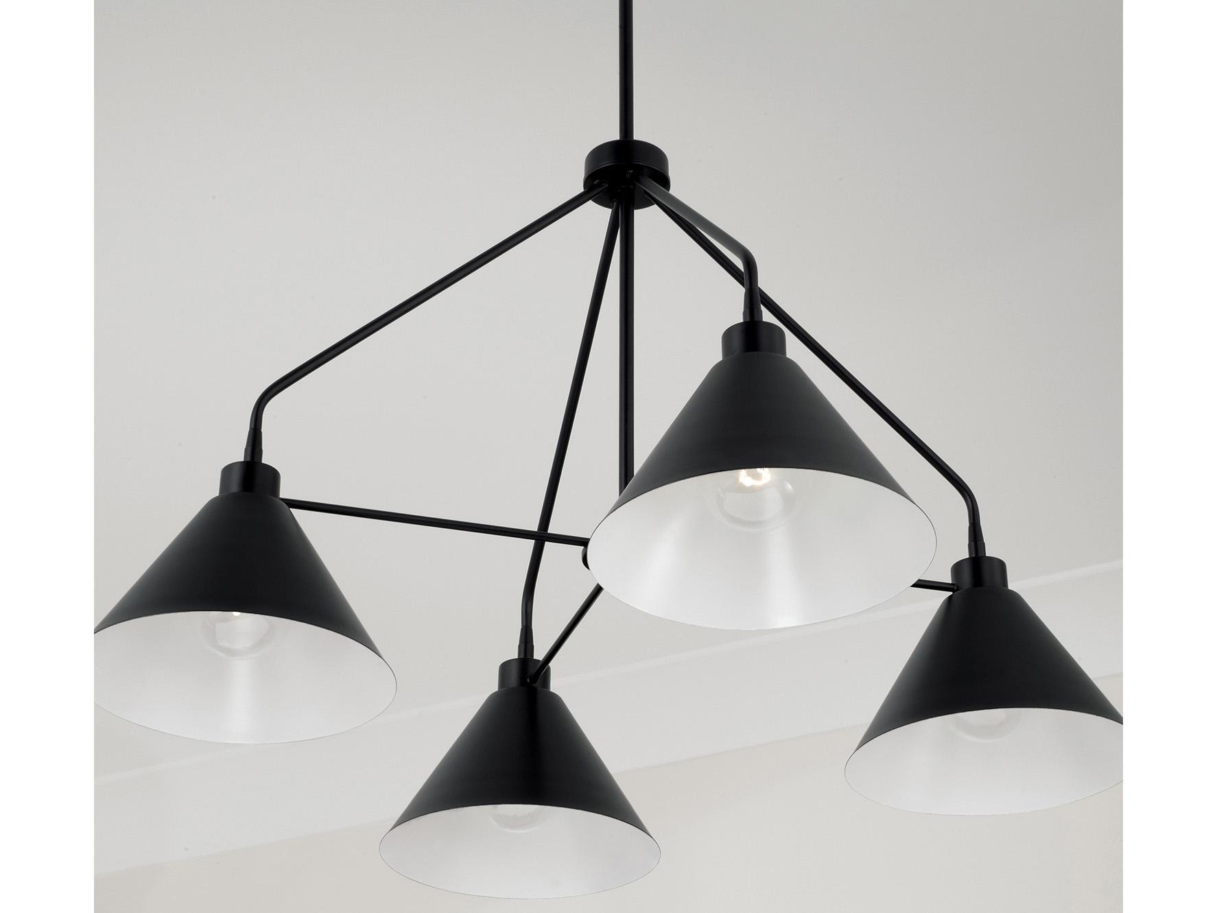 Capital Lighting Alden 4-Light Matte Black Chandelier