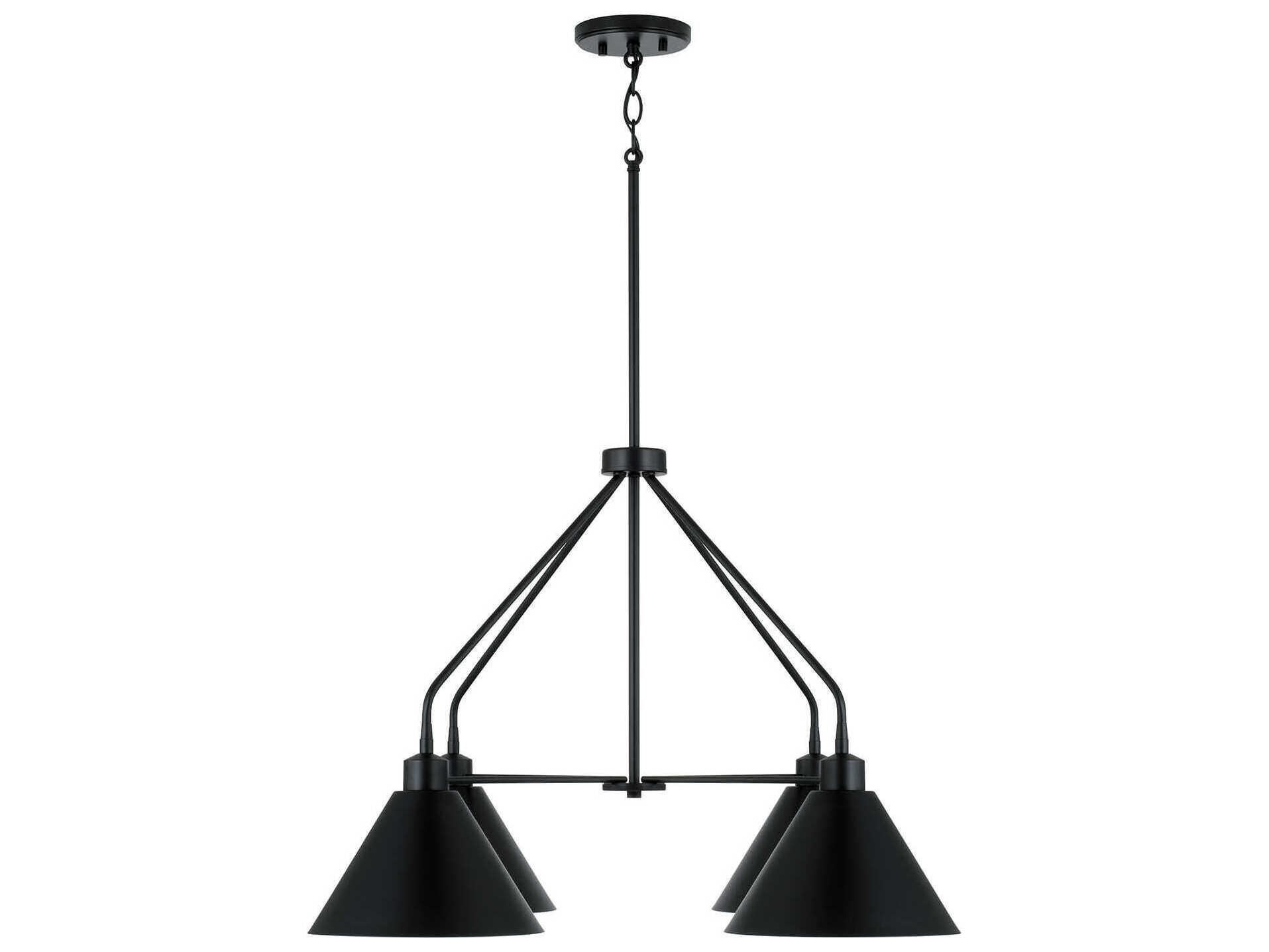 Capital Lighting Alden 4-Light Matte Black Chandelier