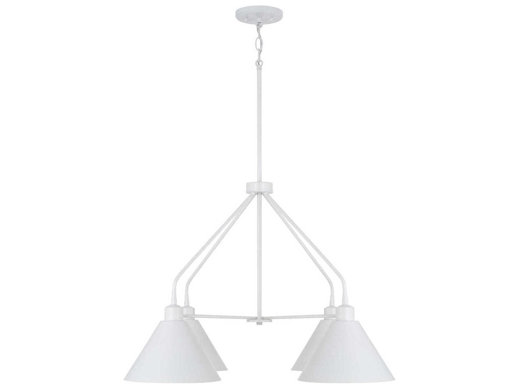 Capital Lighting Alden 4-Light Matte White Chandelier