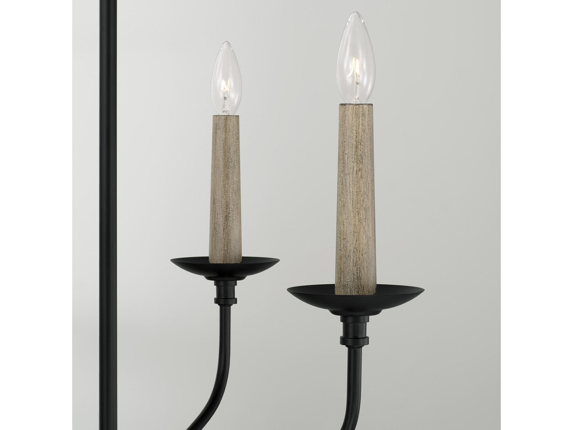 Capital Lighting Wilder 4-Light Matte Black Candelabra Chandelier
