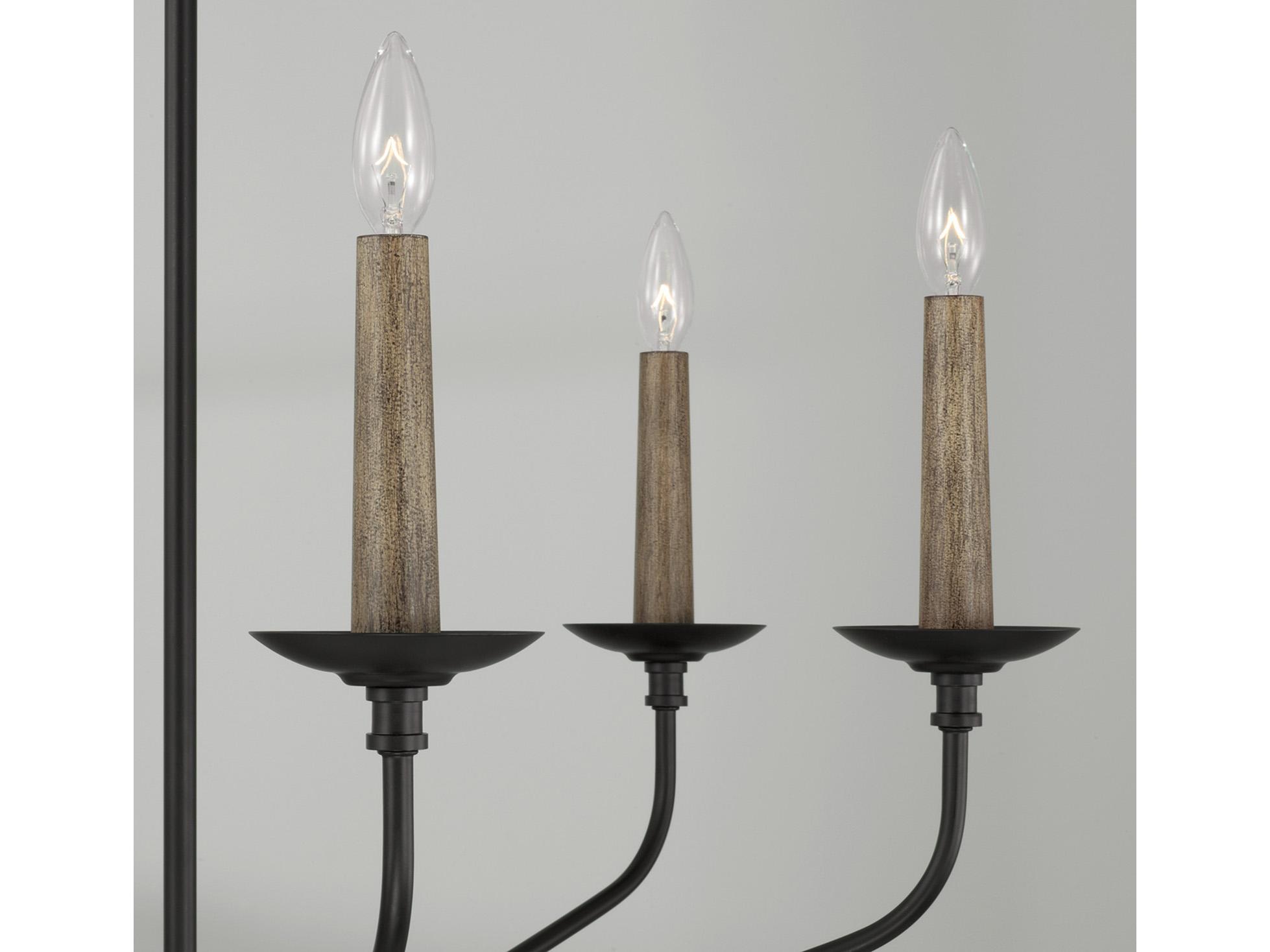 Capital Lighting Wilder 6-Light Matte Black Candelabra Chandelier