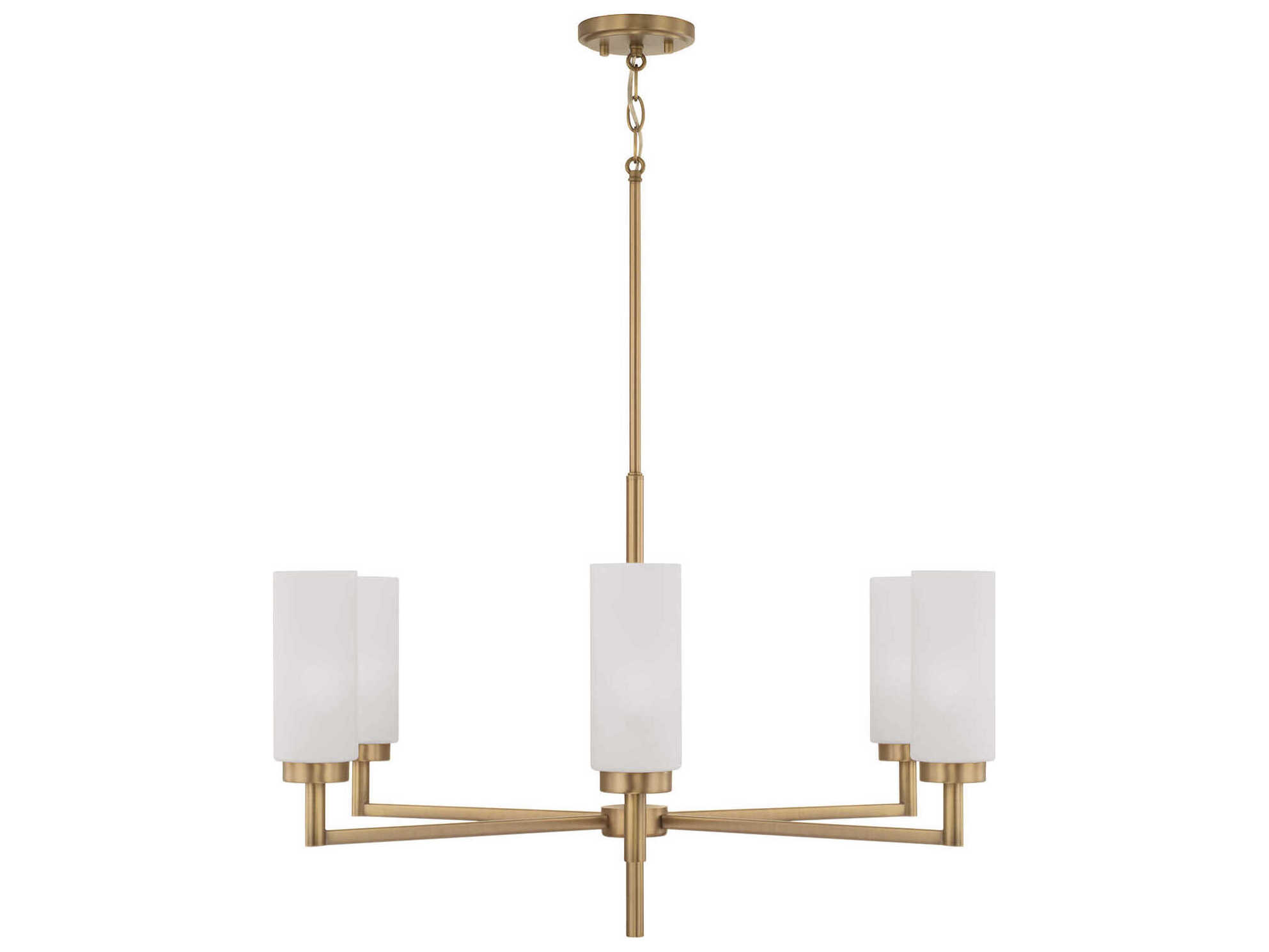Capital Lighting Alyssa 6-Light Aged Brass Cylinder Chandelier