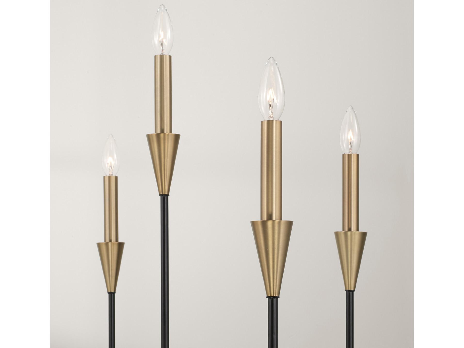 Capital Lighting Avant 9-Light Aged Brass And Black Candelabra Chandelier