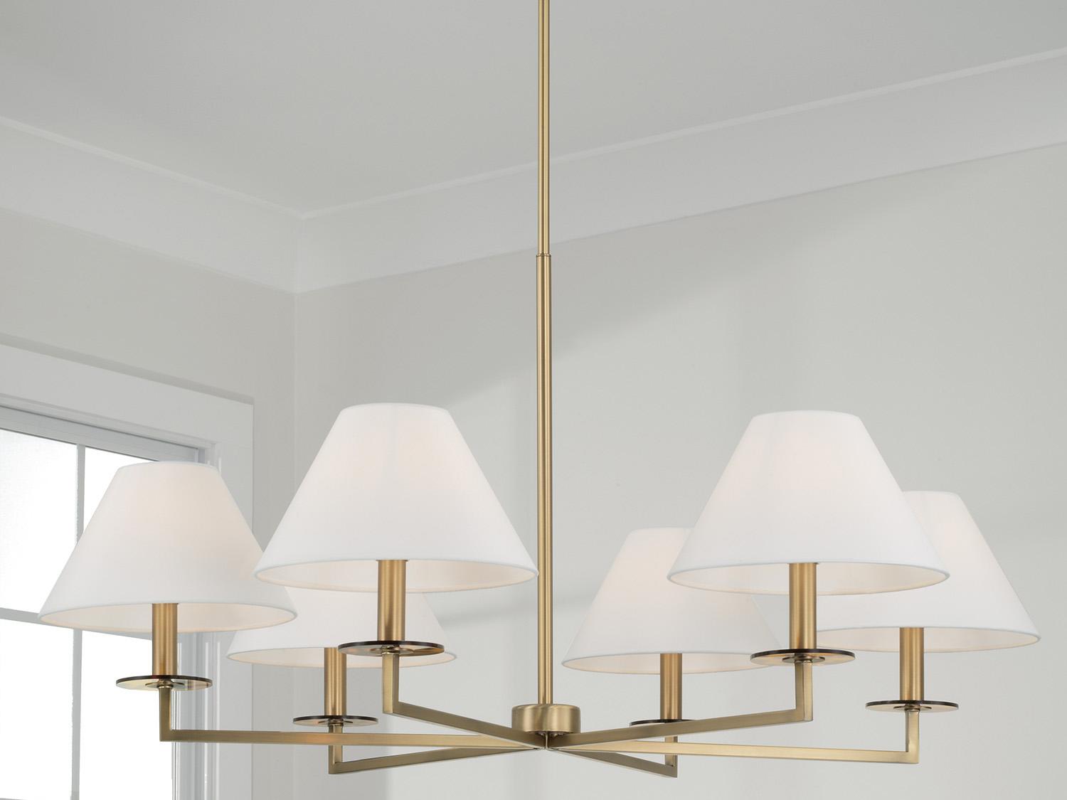 Capital Lighting Gilda 6-Light Aged Brass Chandelier