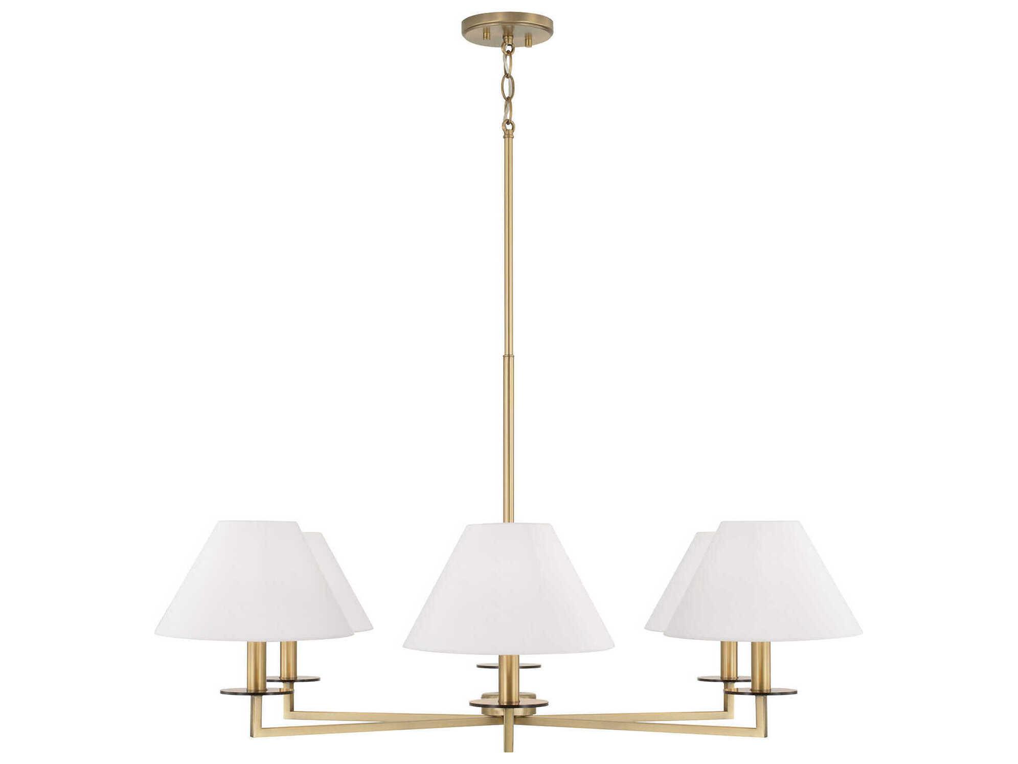 Capital Lighting Gilda 6-Light Aged Brass Chandelier